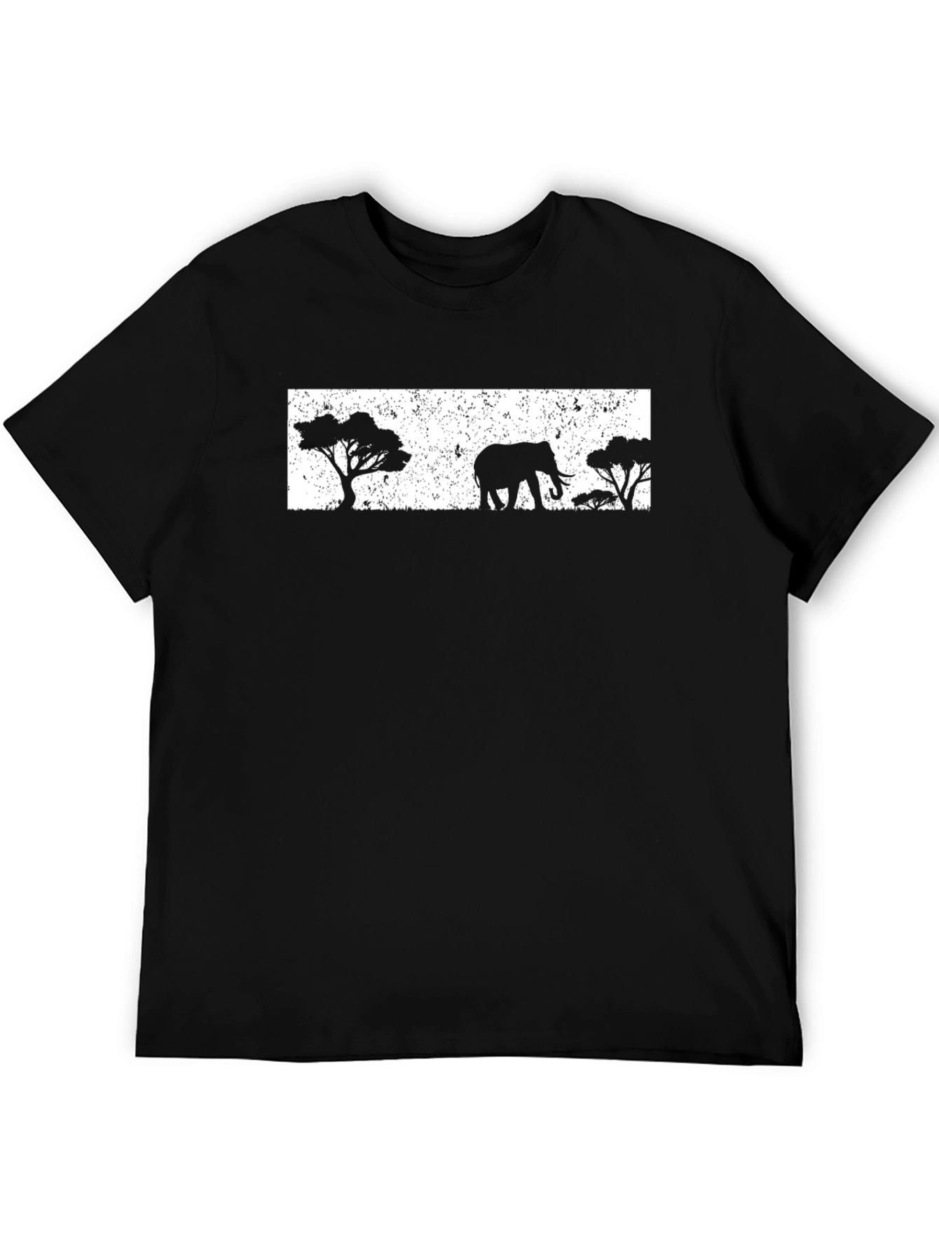 Elephant Silhouette Graphic Tee - Unisex Black T-Shirt
