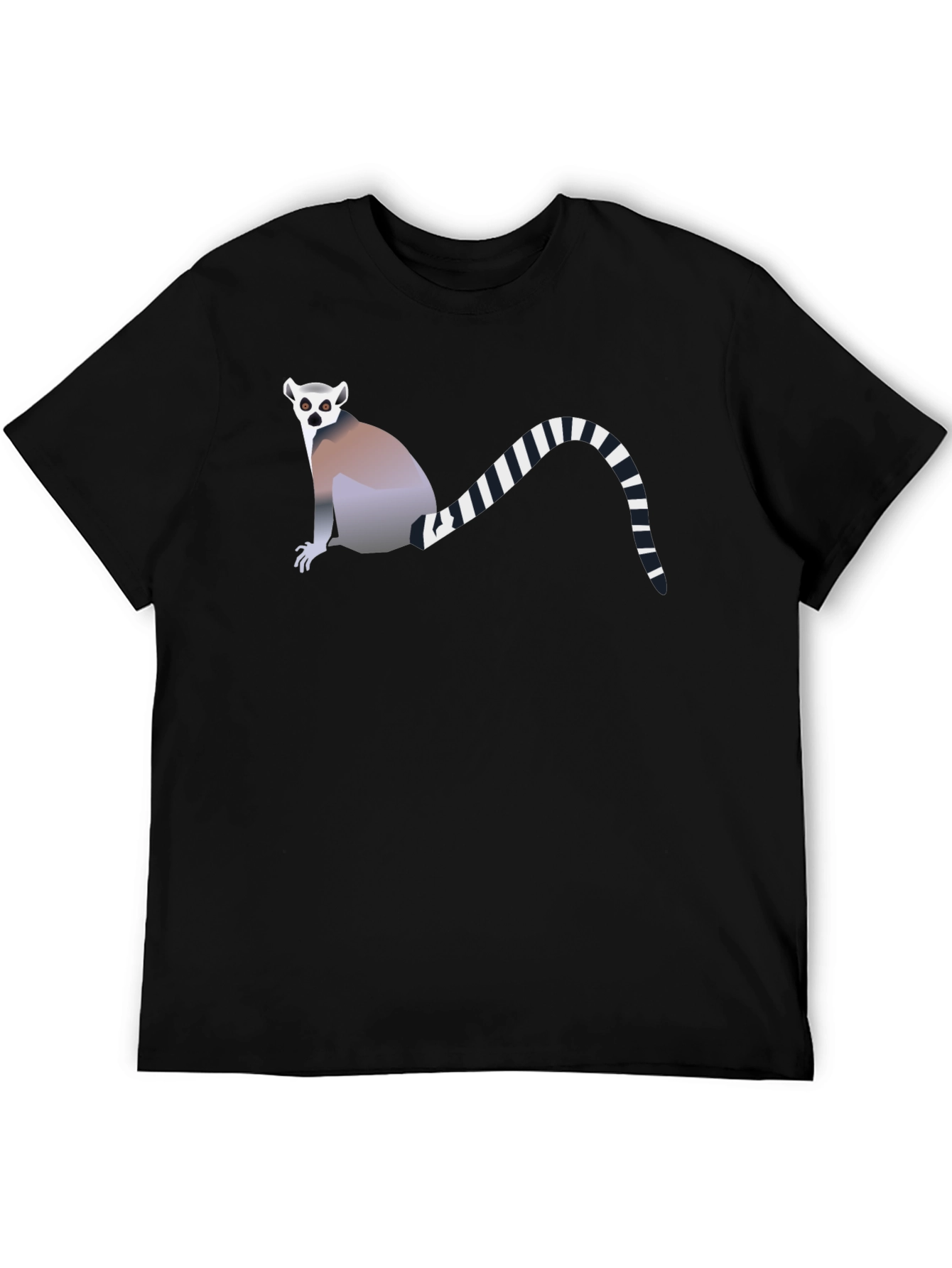 Lemur Graphic Tee - Black Cotton Comfort