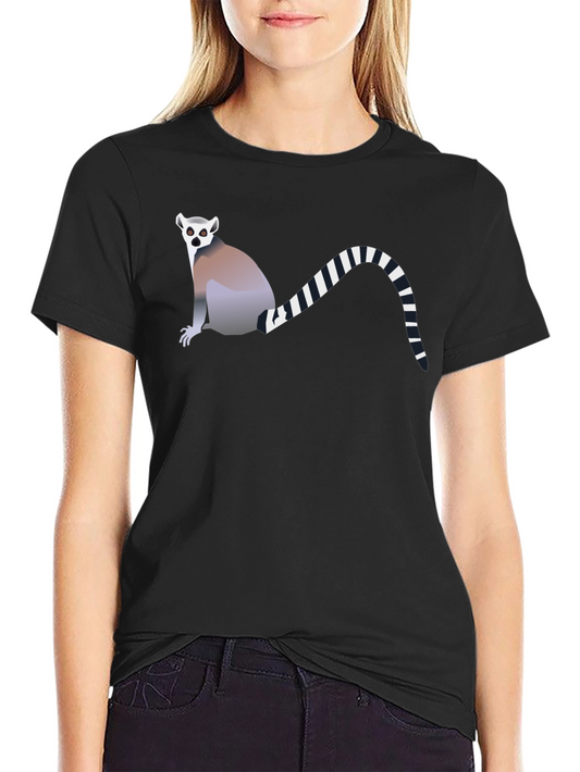 Lemur Graphic Tee - Black Cotton Comfort