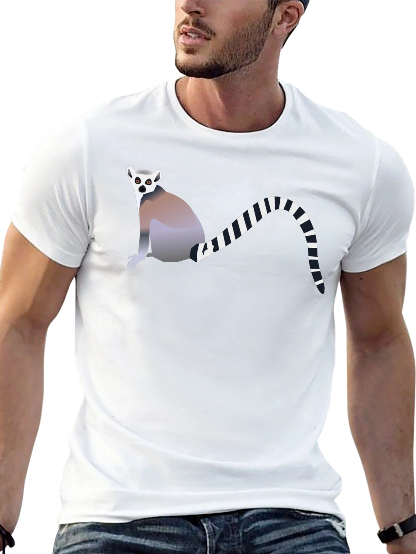 Lemur Graphic Tee - Black Cotton Comfort