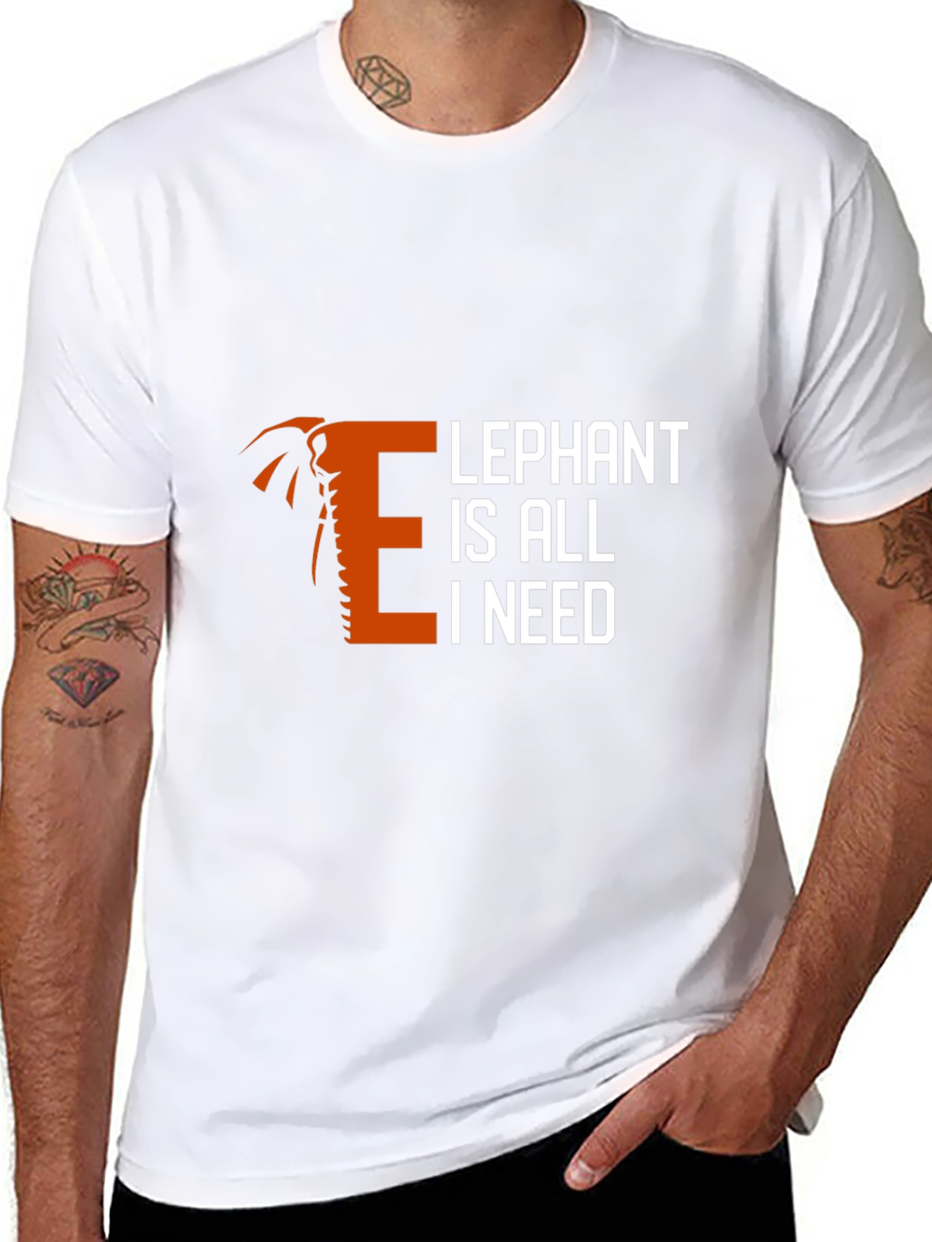 Elephant is All I Need Graphic T-Shirt