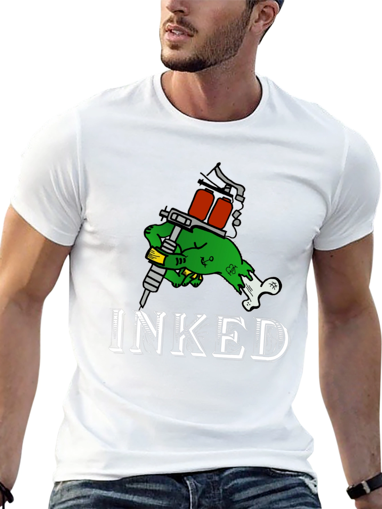Inked Zombie Hand Tattoo T-Shirt - Black