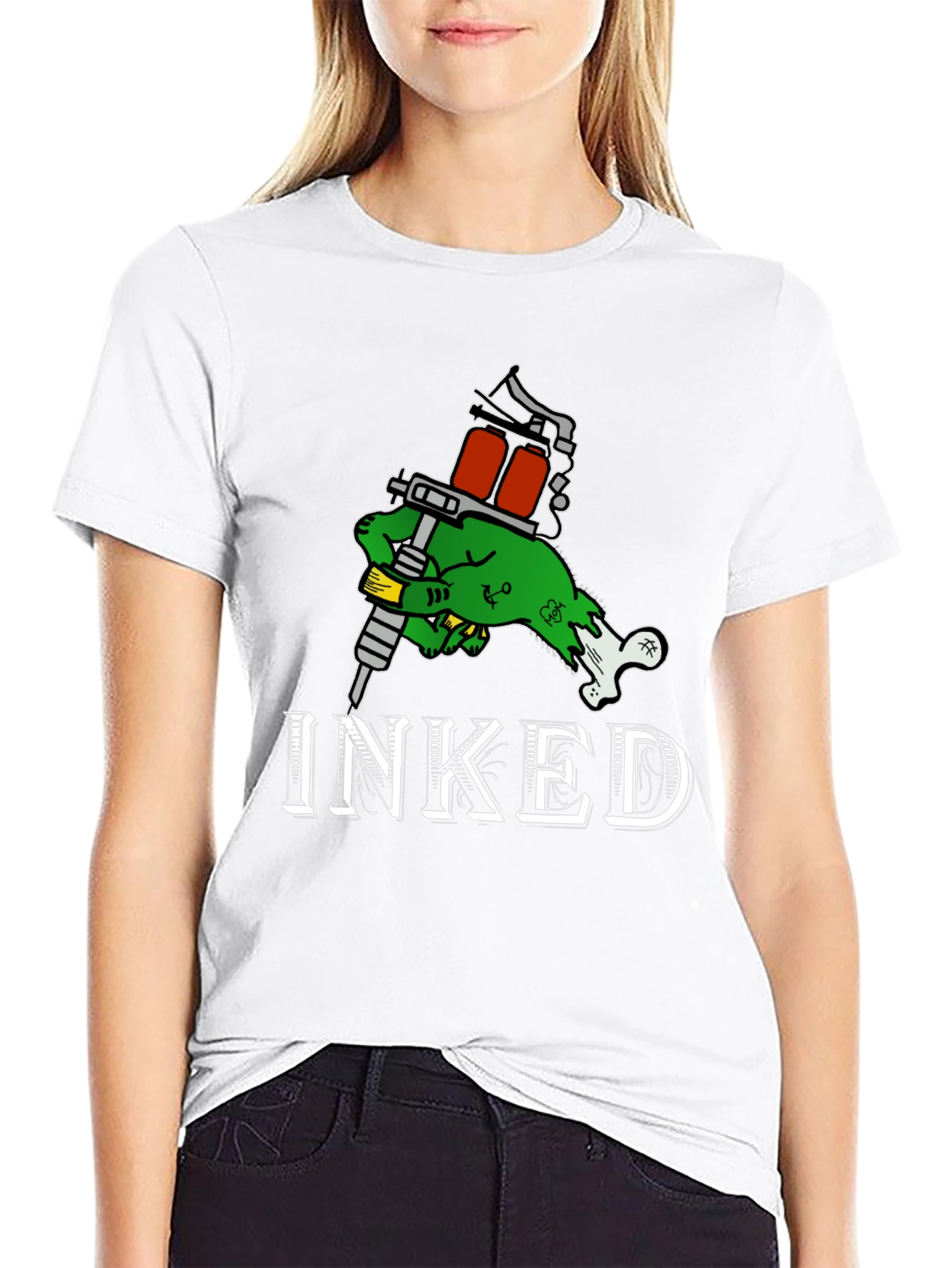 Inked Zombie Hand Tattoo T-Shirt - Black