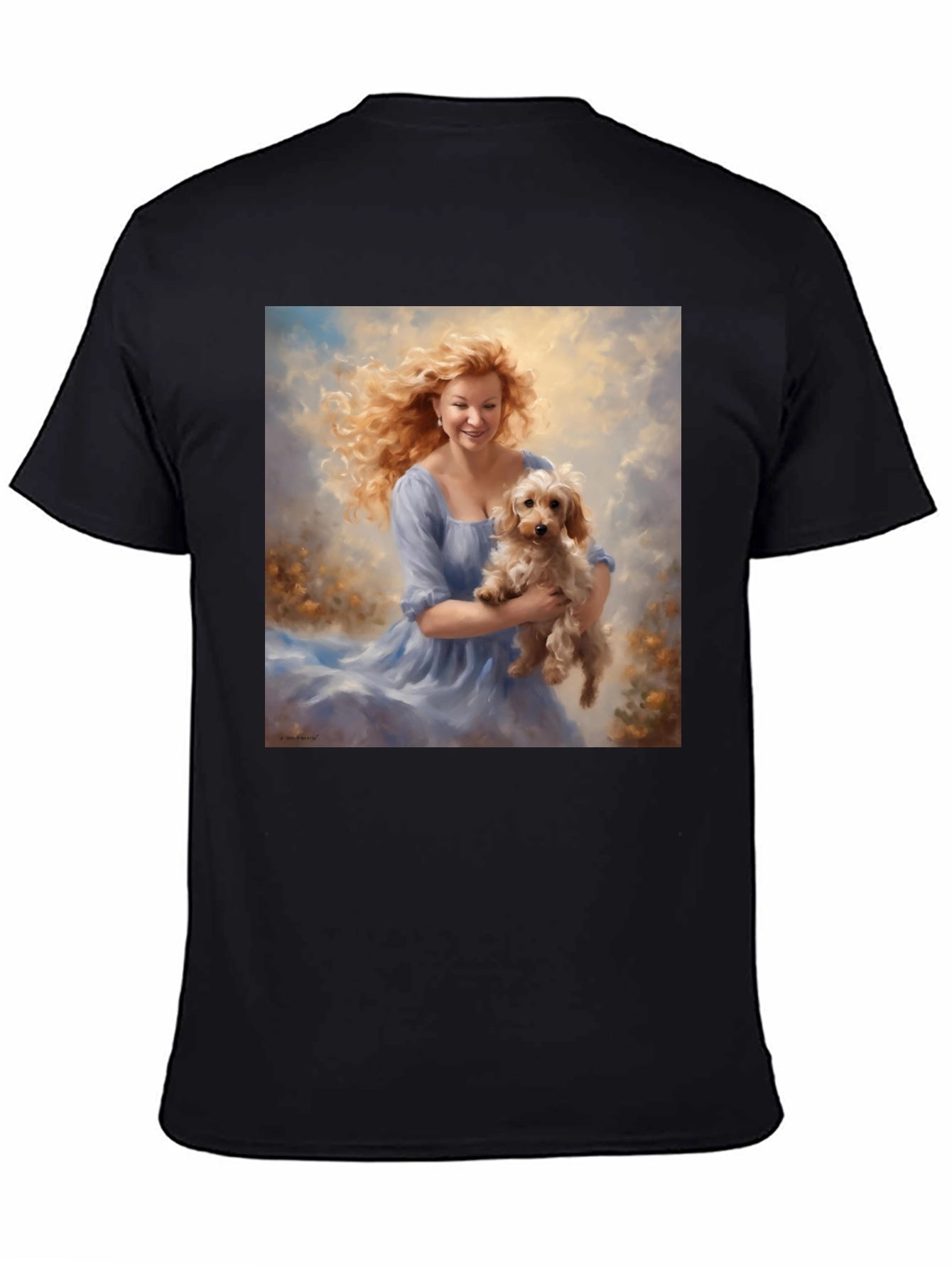 Woman with Dog Graphic Tee - Soft & Stylish