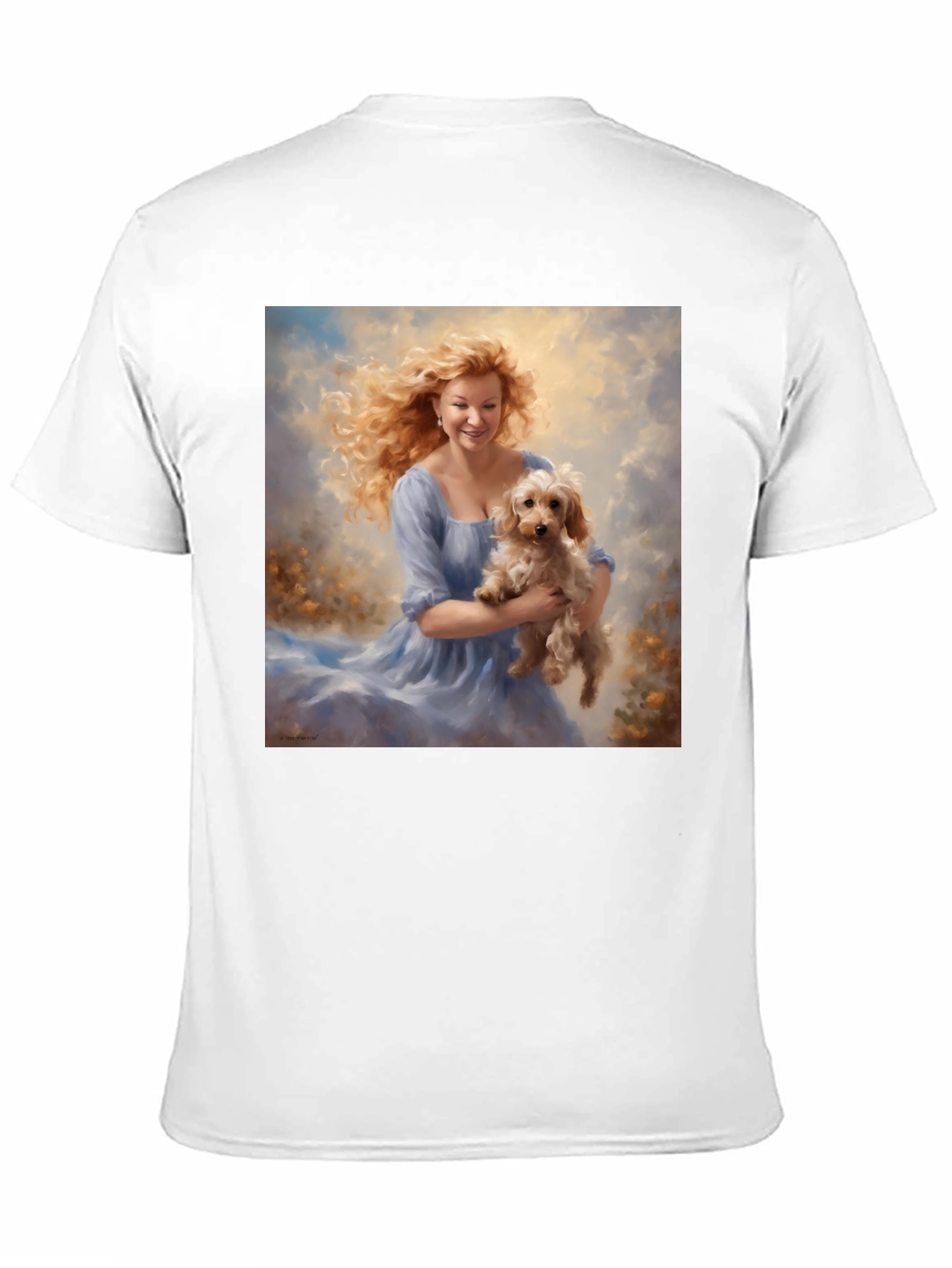 Woman with Dog Graphic Tee - Soft & Stylish