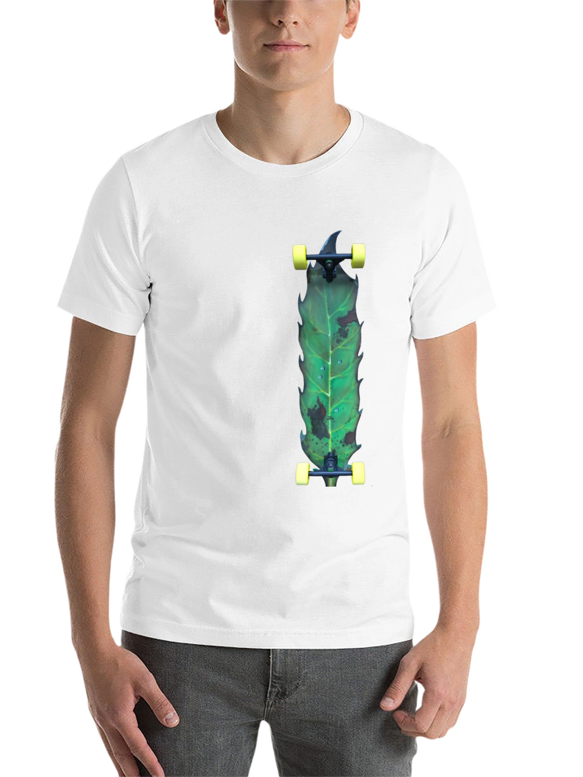 Leaf Skateboard T-Shirt - Unique Graphic Tee