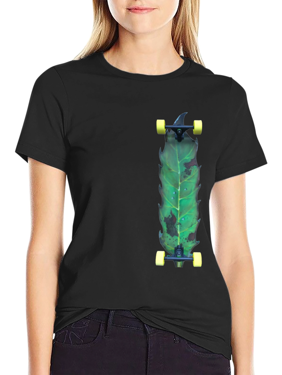 Leaf Skateboard T-Shirt - Unique Graphic Tee