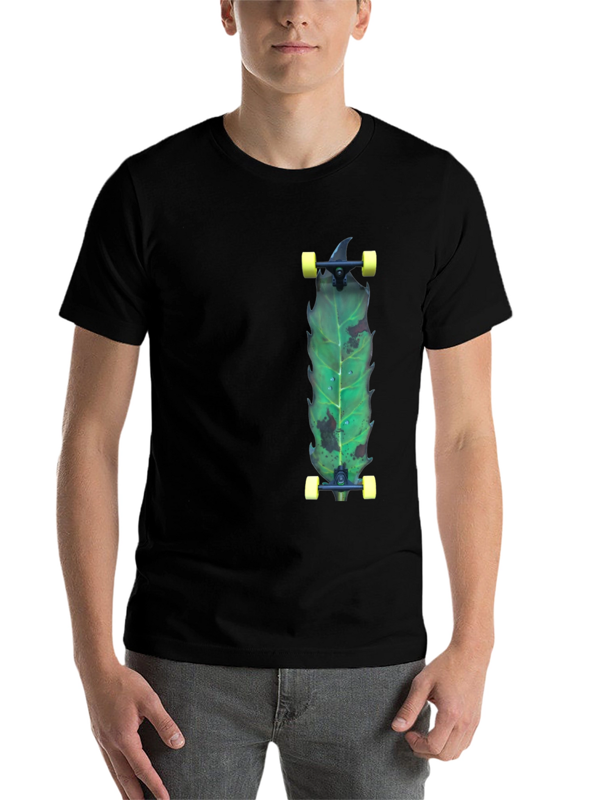 Leaf Skateboard T-Shirt - Unique Graphic Tee