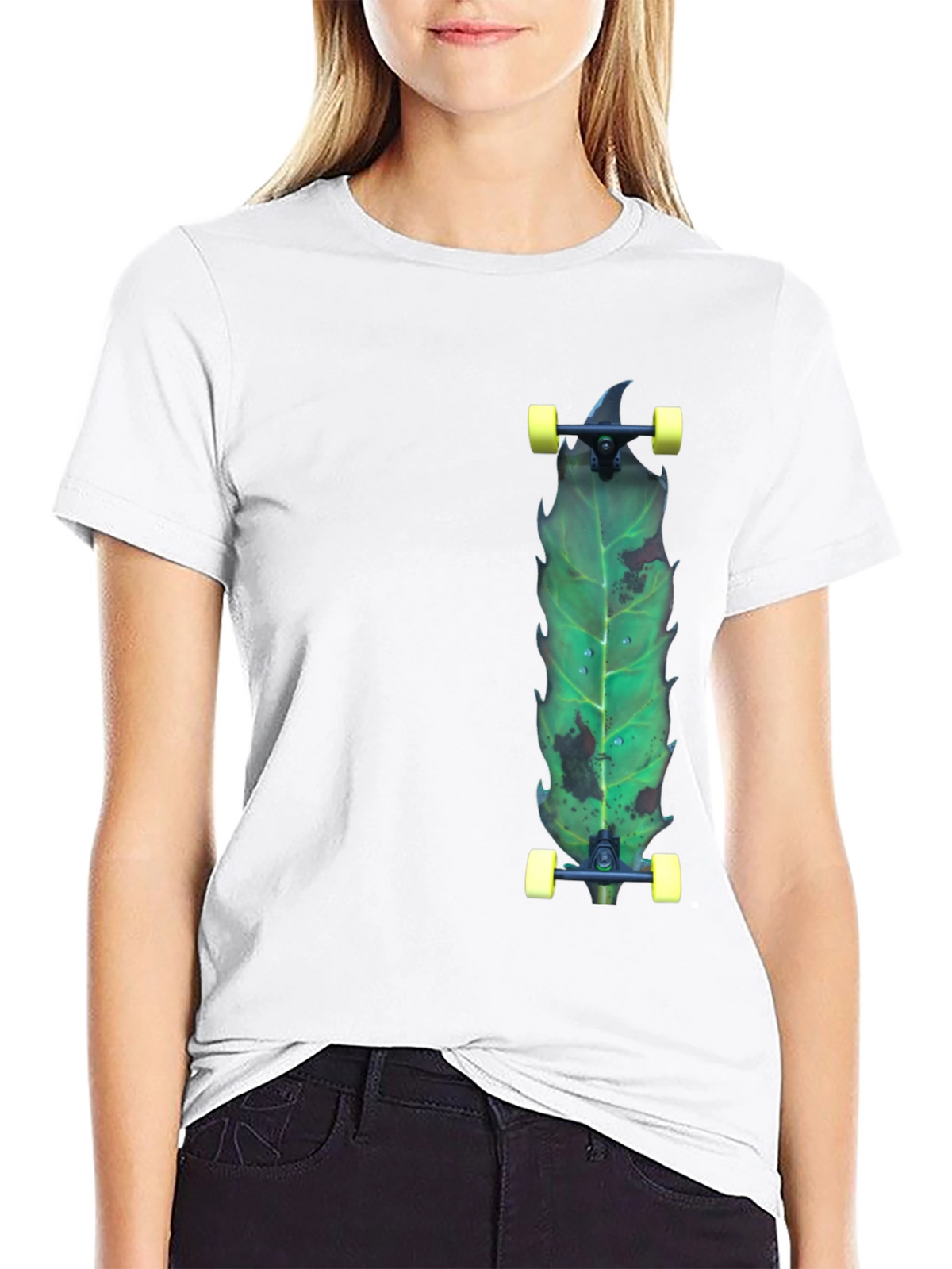 Leaf Skateboard T-Shirt - Unique Graphic Tee