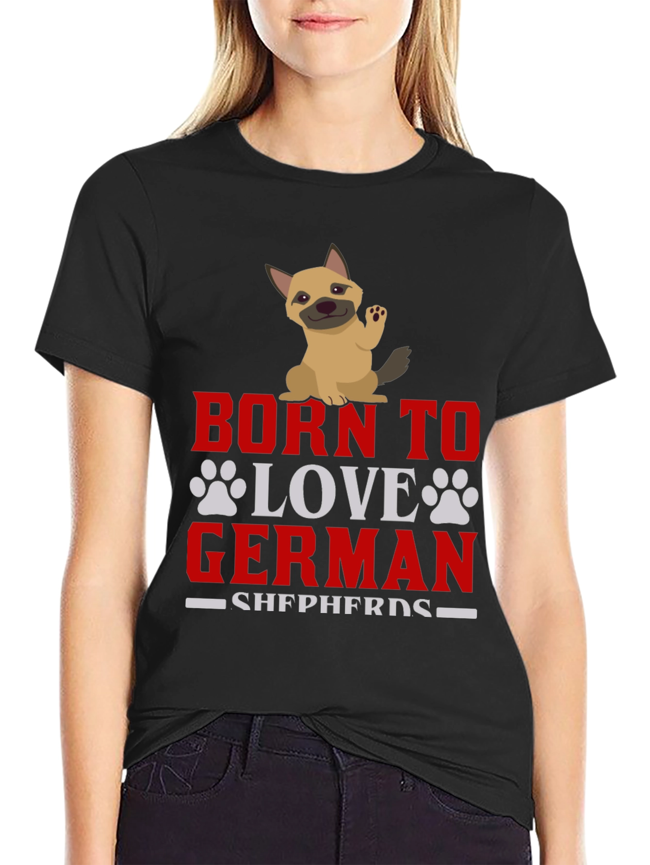 Born To Love German Shepherds Dog Graphic T-Shirt