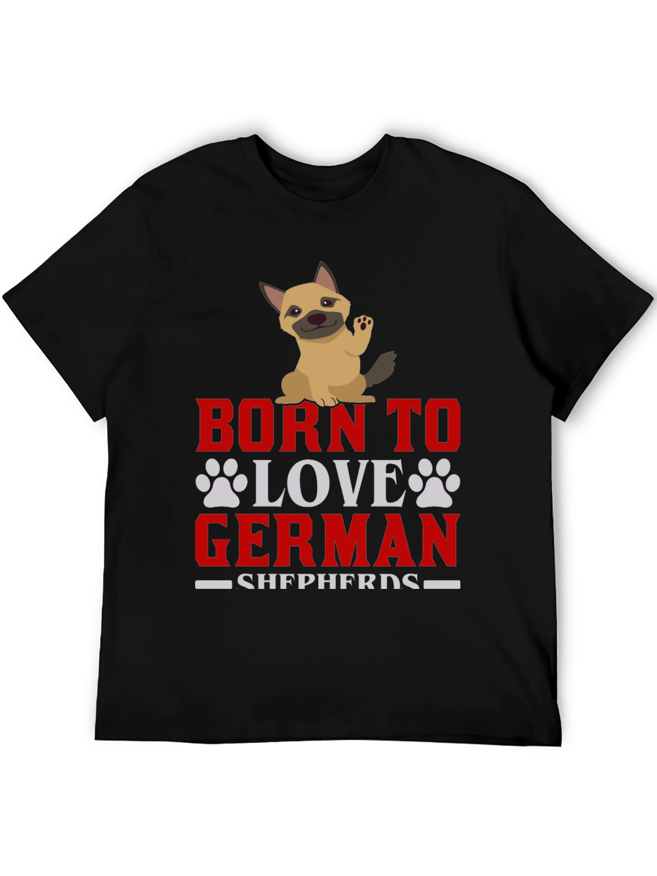 Born To Love German Shepherds Dog Graphic T-Shirt