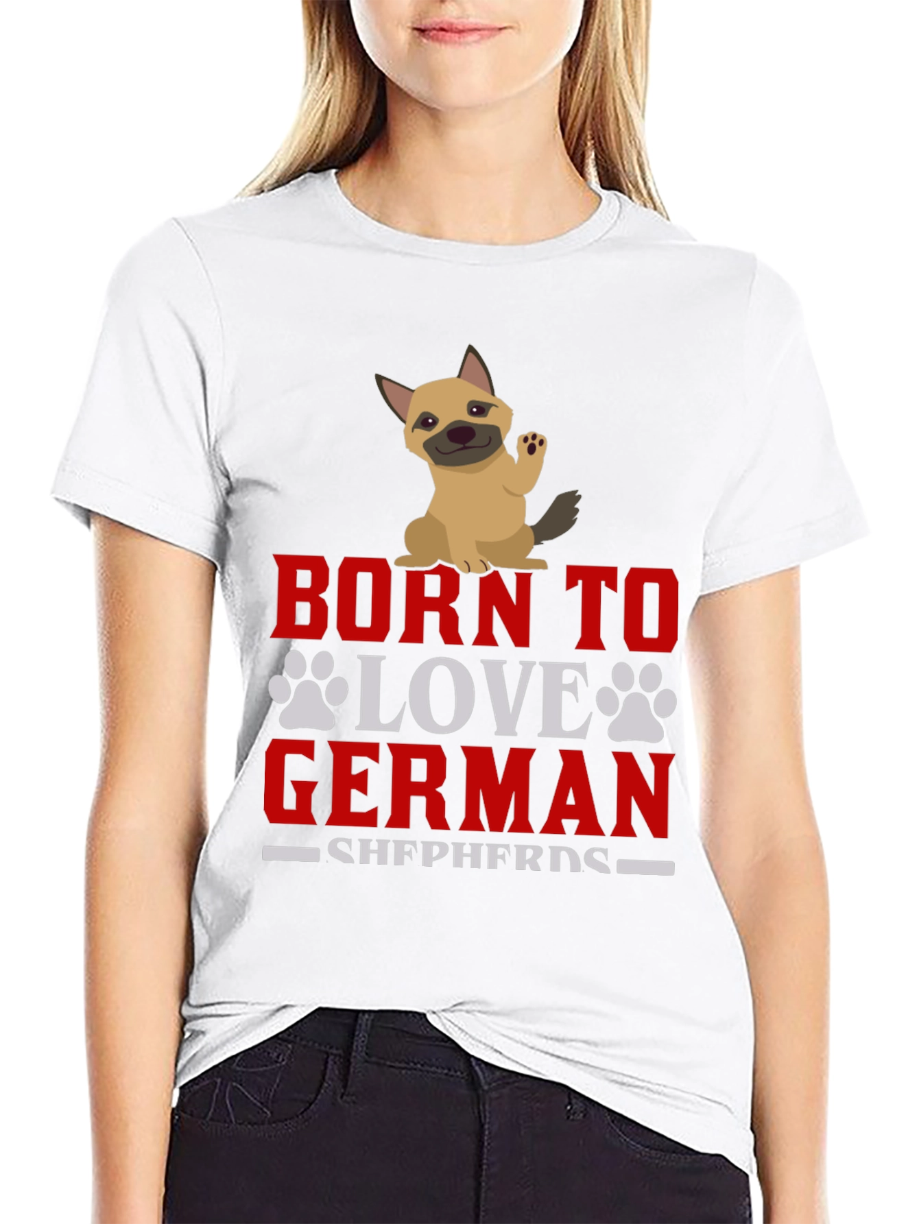 Born To Love German Shepherds Dog Graphic T-Shirt