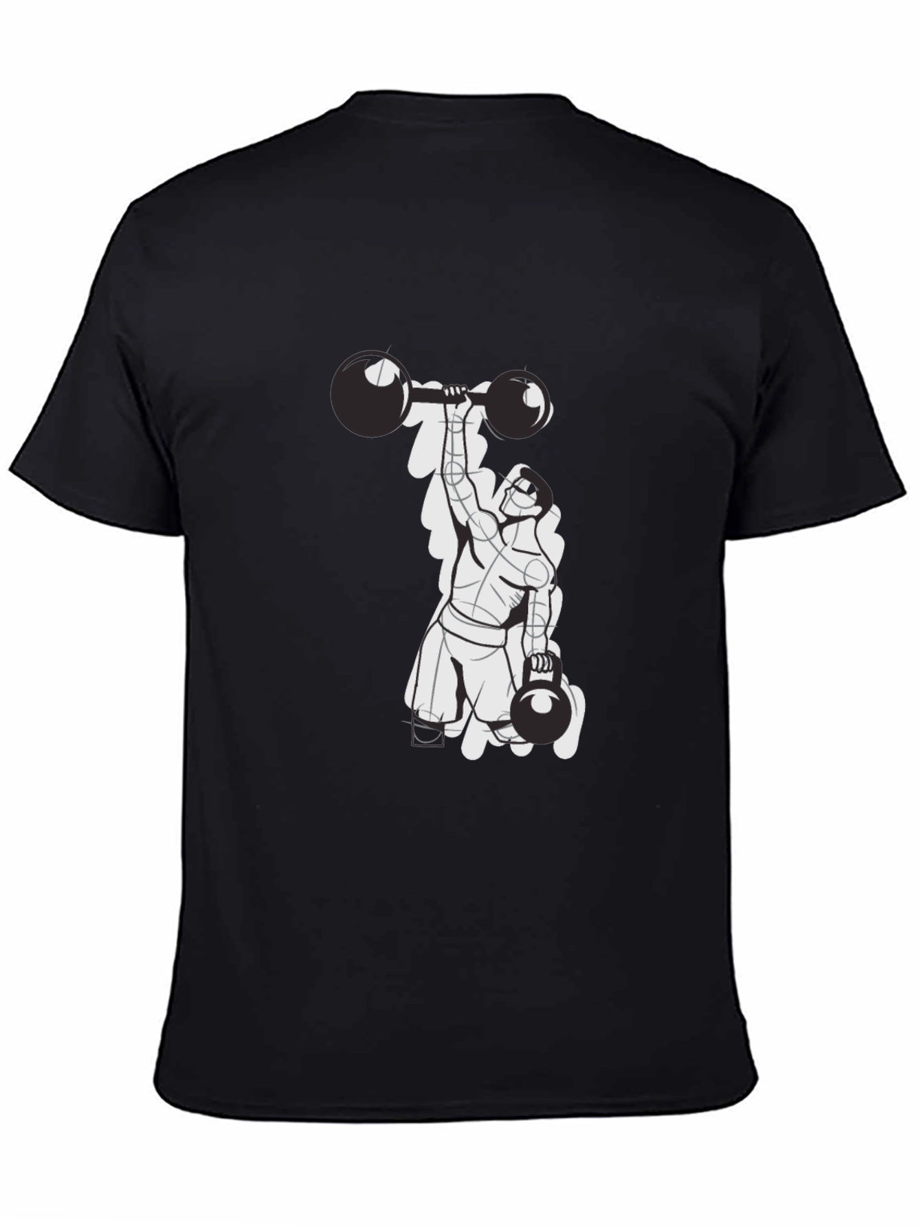 Weightlifter Graphic T-Shirt - Black