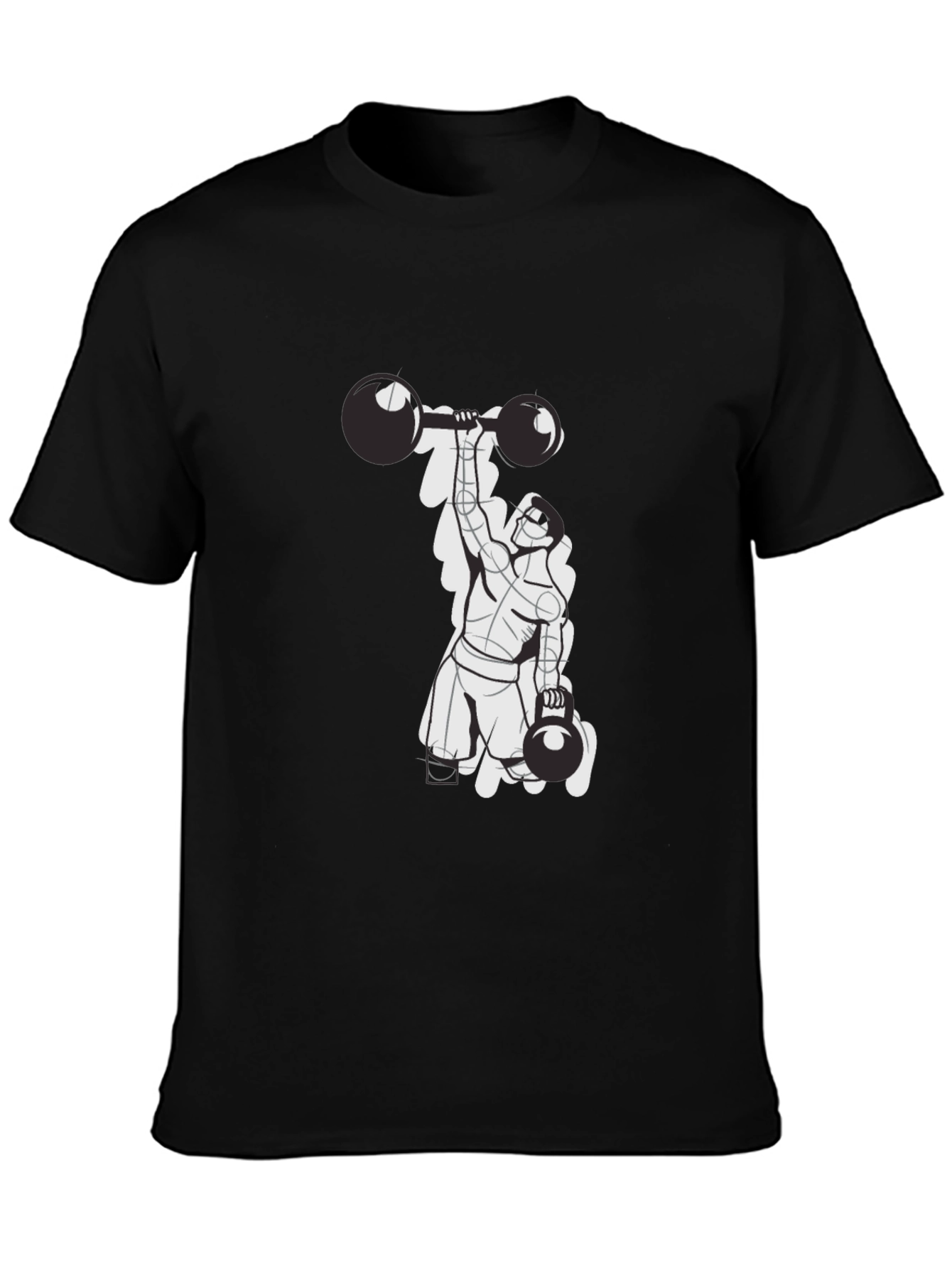 Weightlifter Graphic T-Shirt - Black