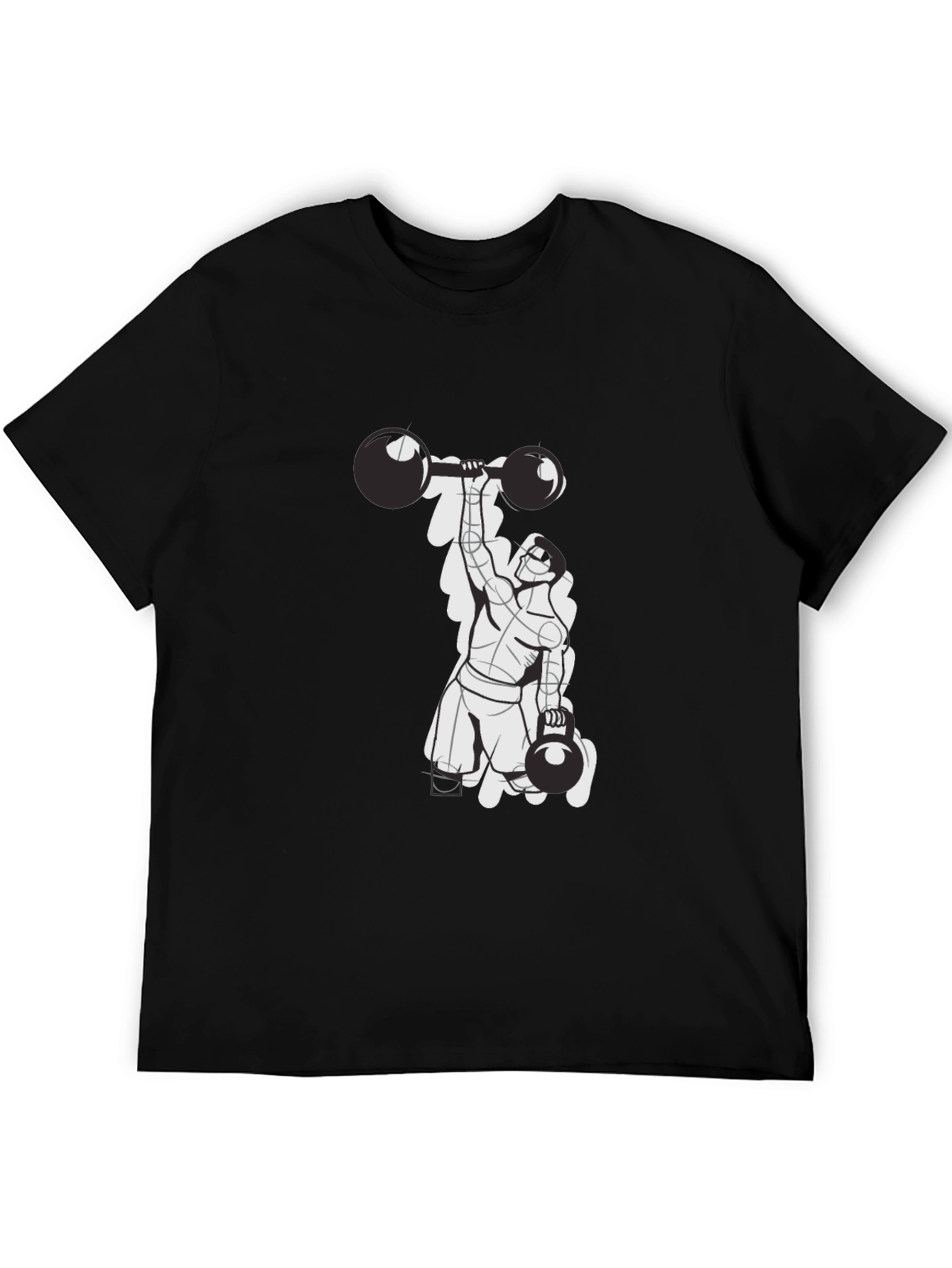 Weightlifter Graphic T-Shirt - Black
