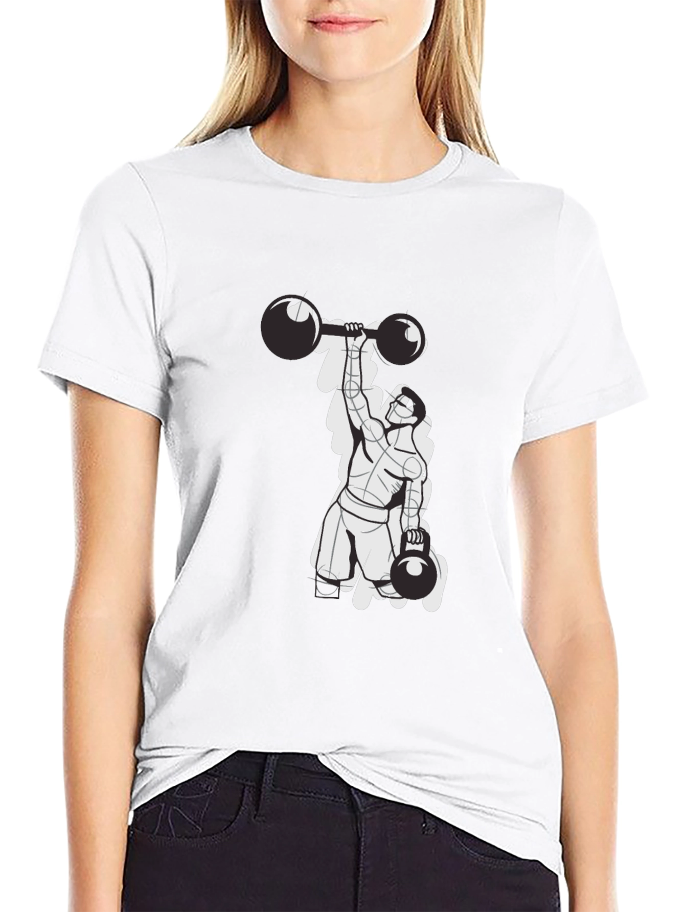 Weightlifter Graphic T-Shirt - Black