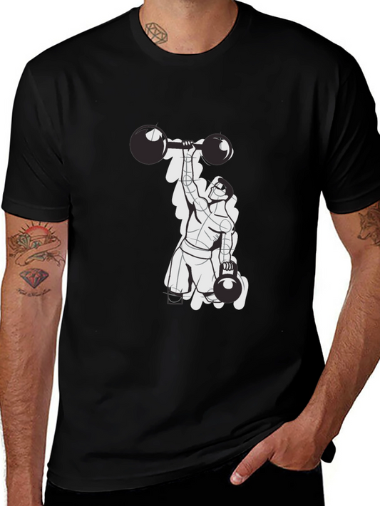 Weightlifter Graphic T-Shirt - Black