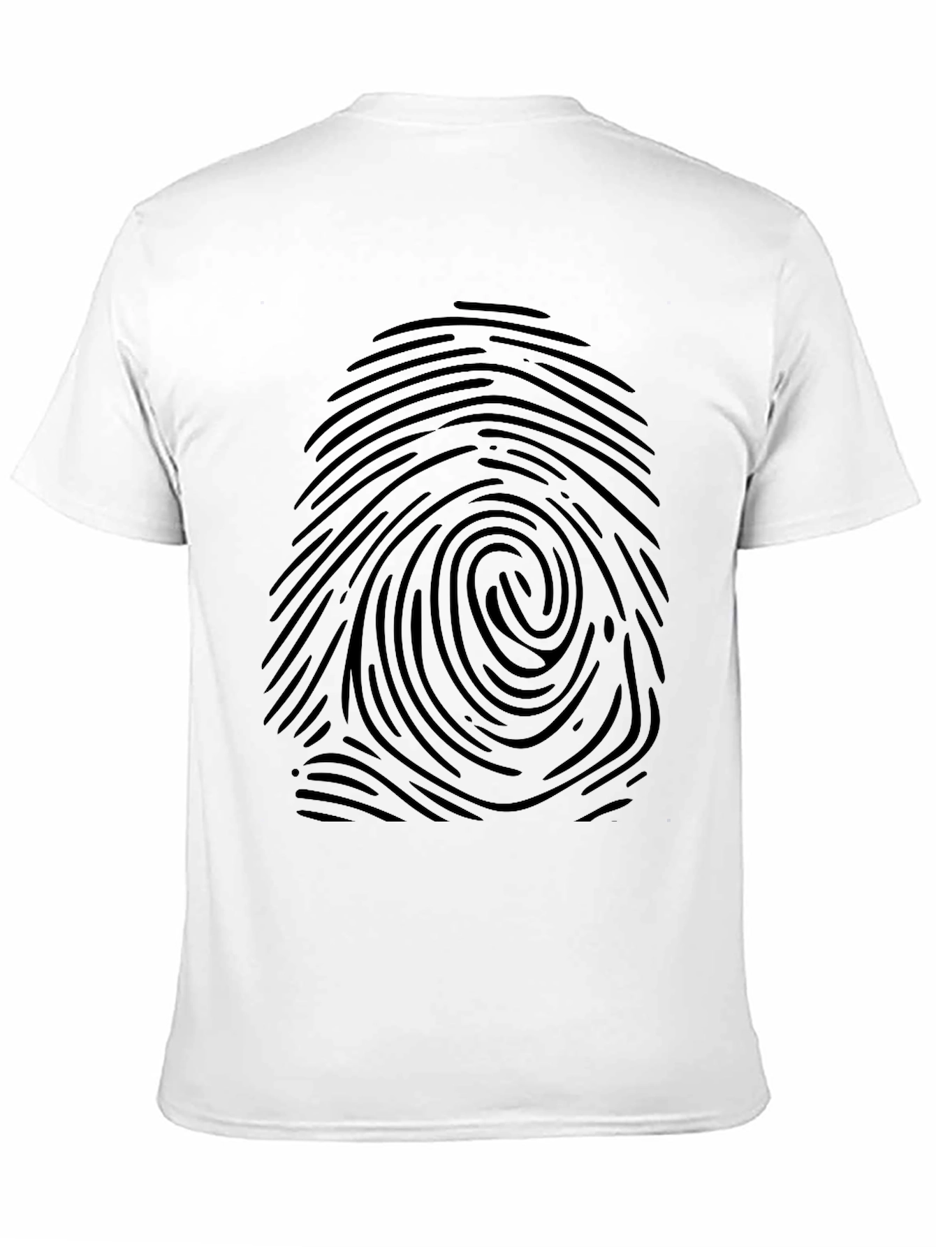 Fingerprint Graphic Print Black T-Shirt