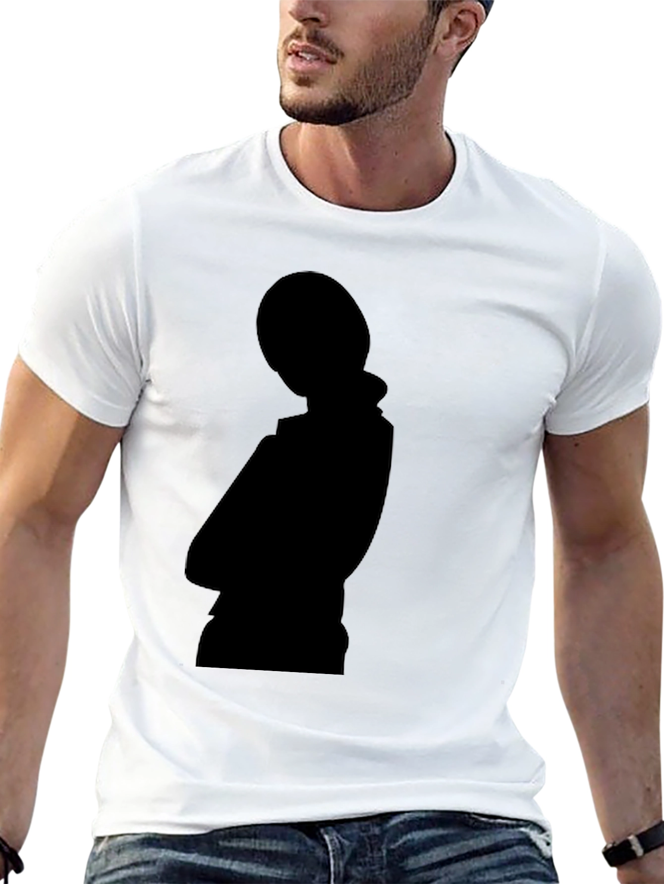 Silhouette Graphic Black Tee