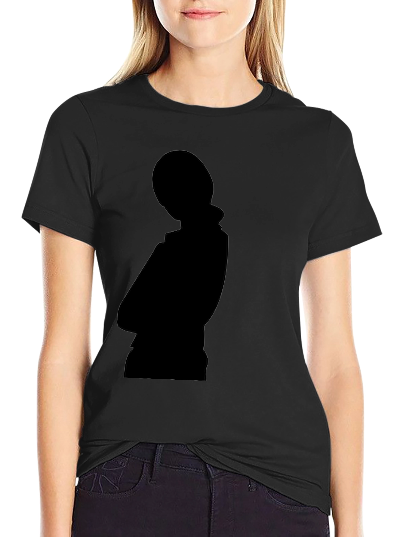 Silhouette Graphic Black Tee