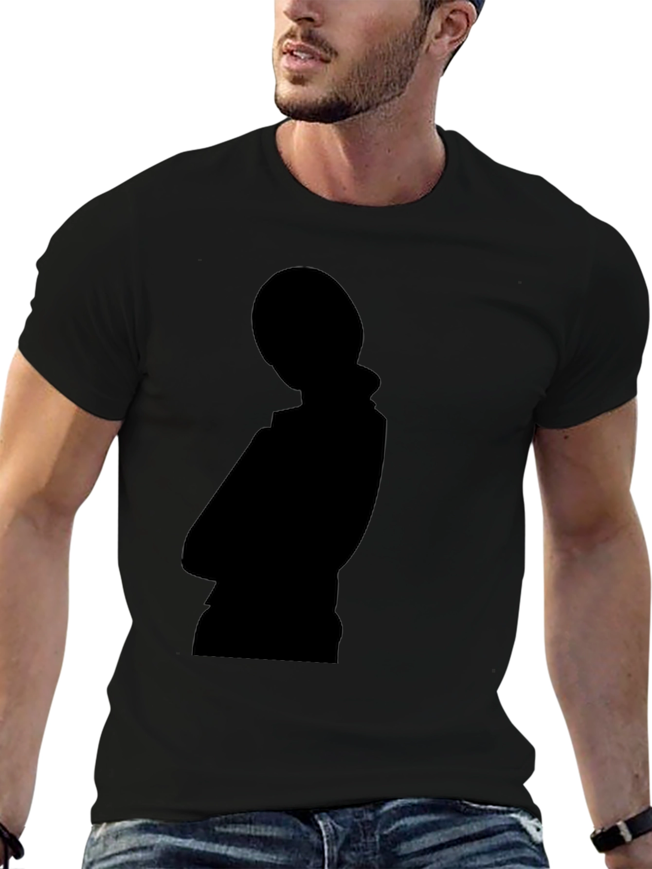 Silhouette Graphic Black Tee