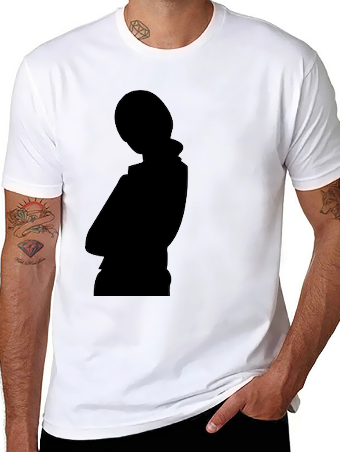 Silhouette Graphic Black Tee