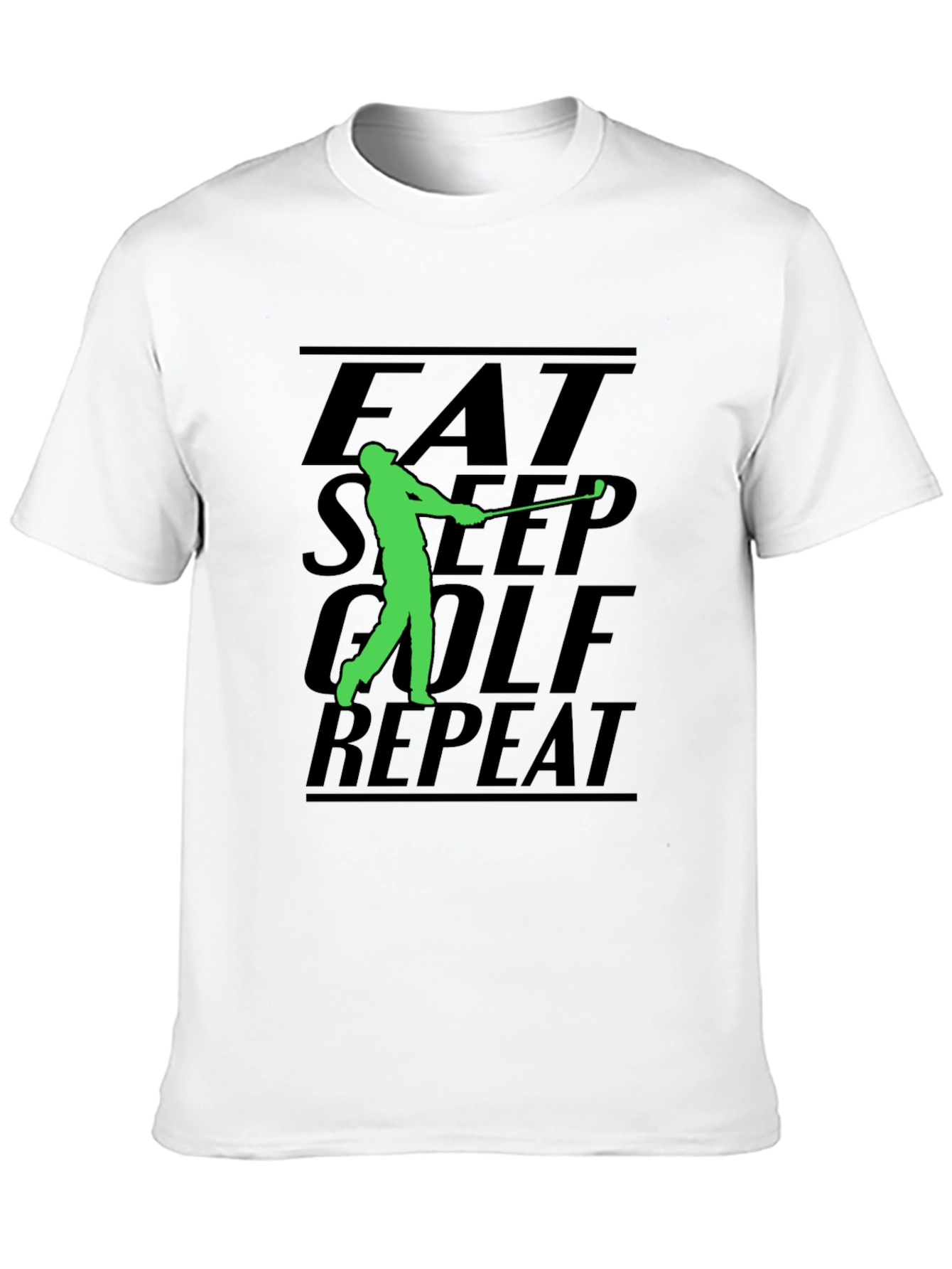 Eat Sleep Golf Repeat Black T-Shirt