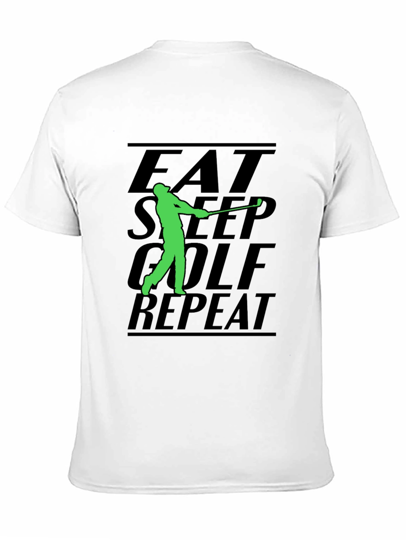 Eat Sleep Golf Repeat Black T-Shirt