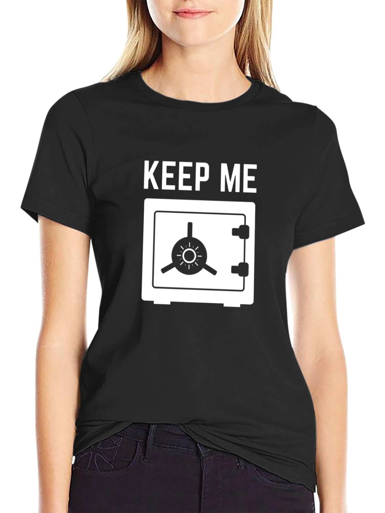 Keep Me Safe T-Shirt - Black Cotton Tee