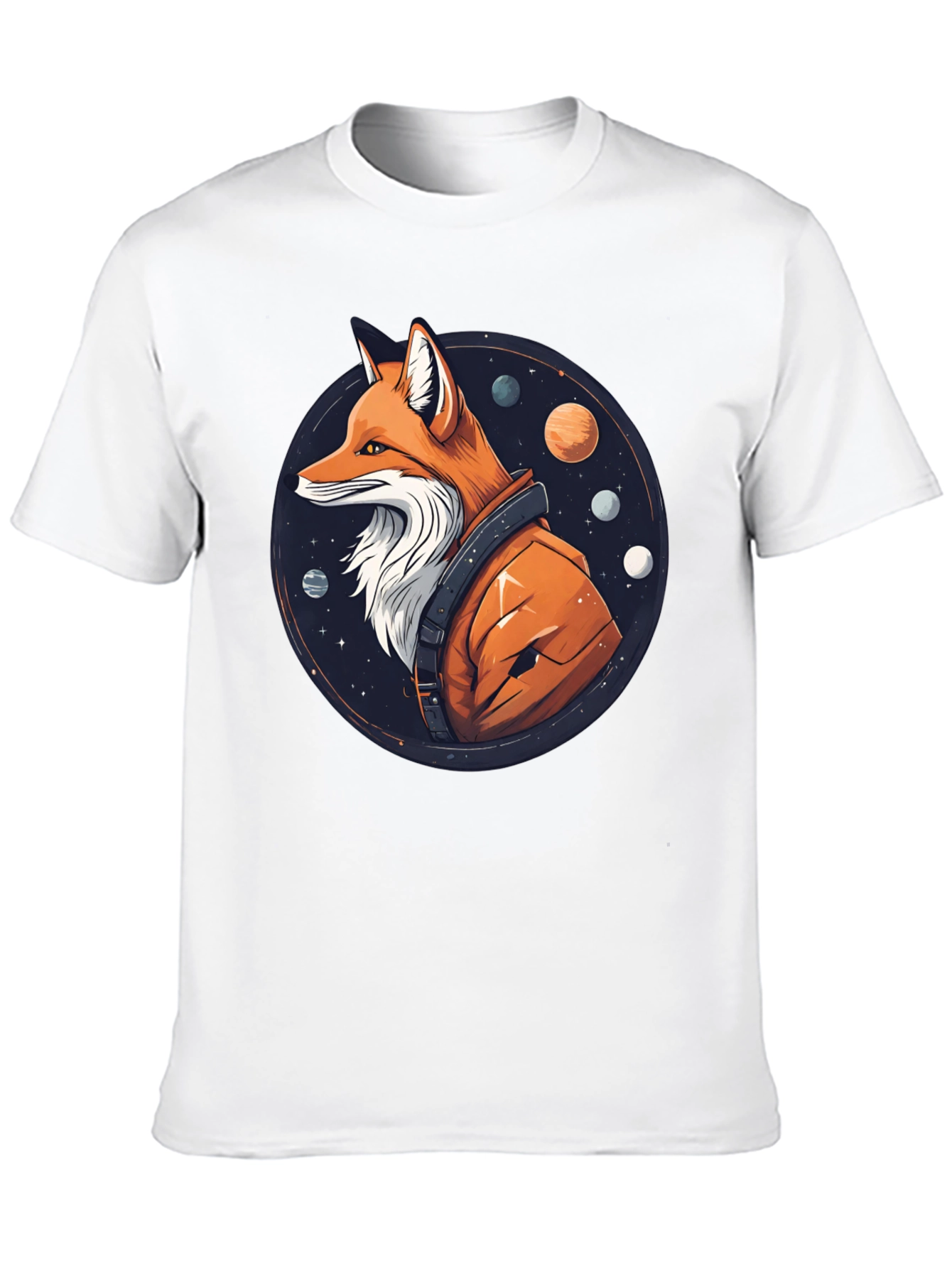 Fox in Space T-Shirt - Premium Cotton Graphic Tee