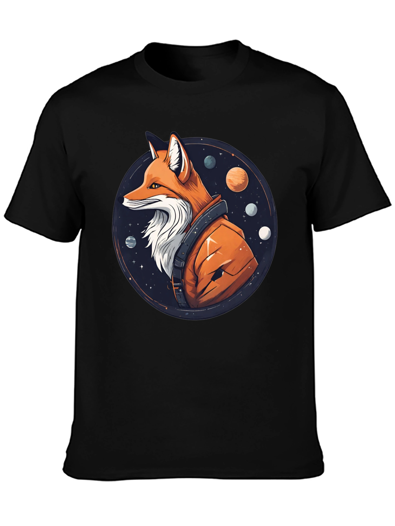 Fox in Space T-Shirt - Premium Cotton Graphic Tee