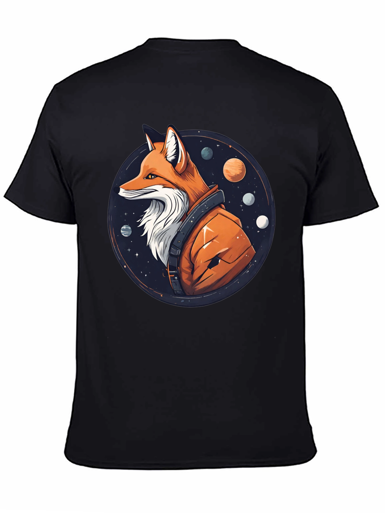 Fox in Space T-Shirt - Premium Cotton Graphic Tee