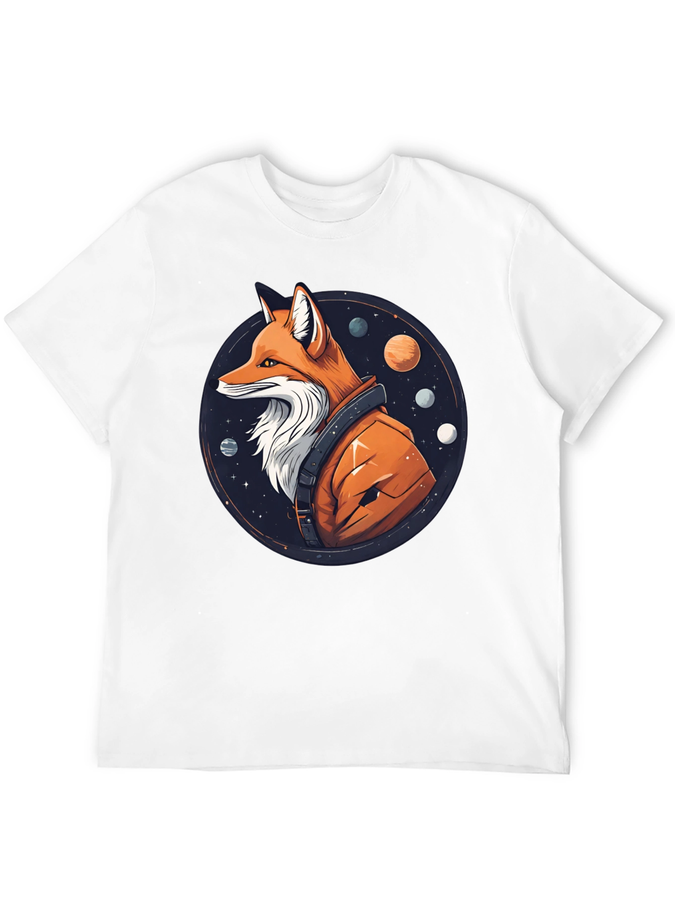 Fox in Space T-Shirt - Premium Cotton Graphic Tee