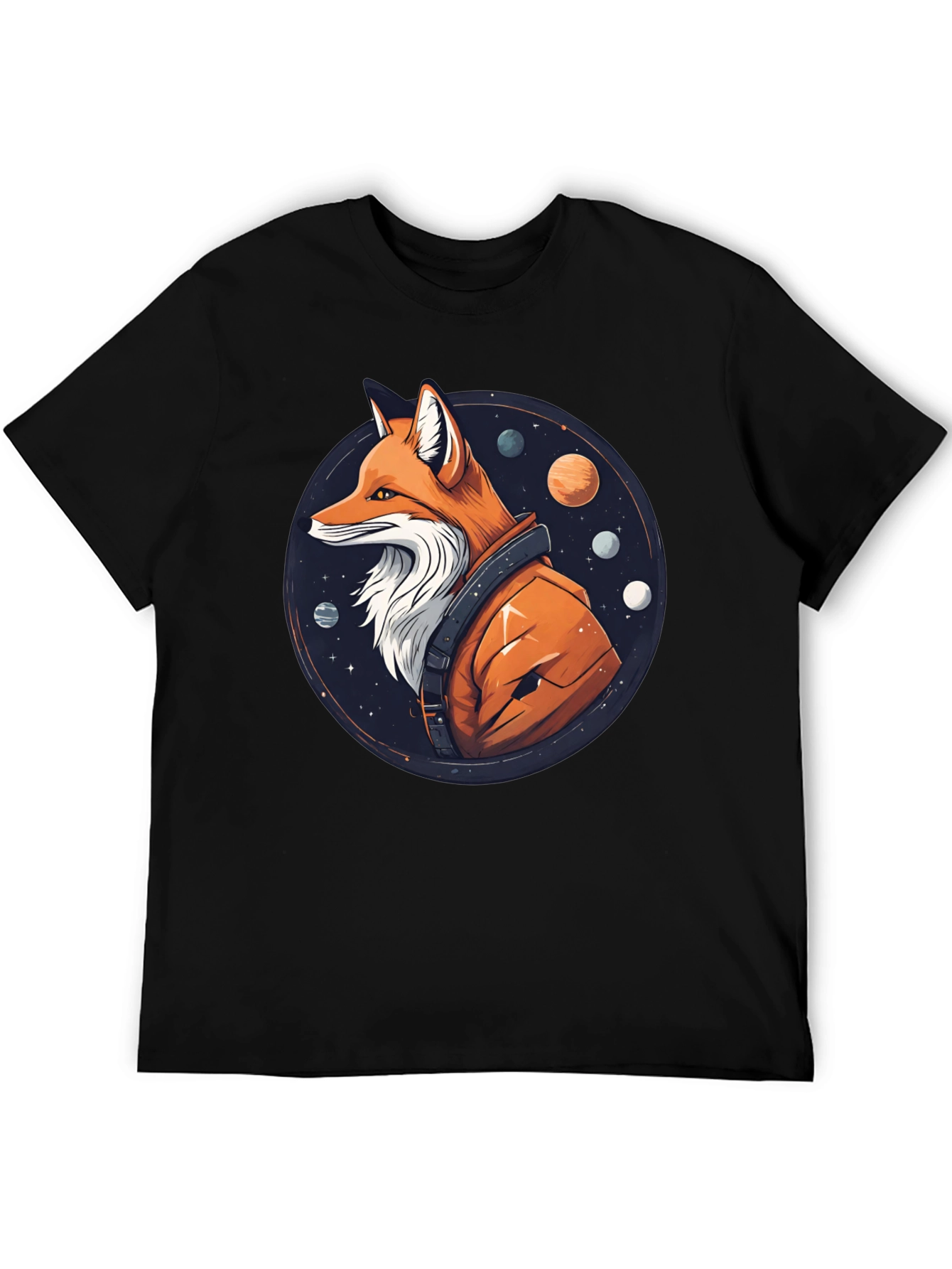 Fox in Space T-Shirt - Premium Cotton Graphic Tee