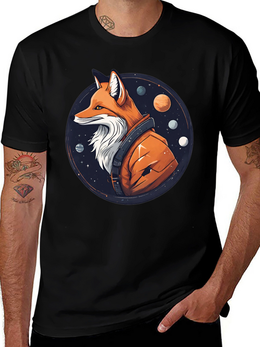 Fox in Space T-Shirt - Premium Cotton Graphic Tee
