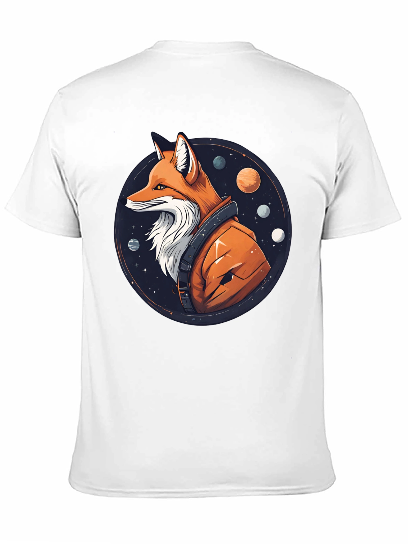 Fox in Space T-Shirt - Premium Cotton Graphic Tee