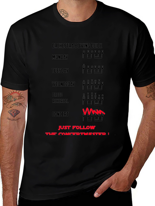 Orchestra Bowing Guide T-Shirt - Funny Musician Tee