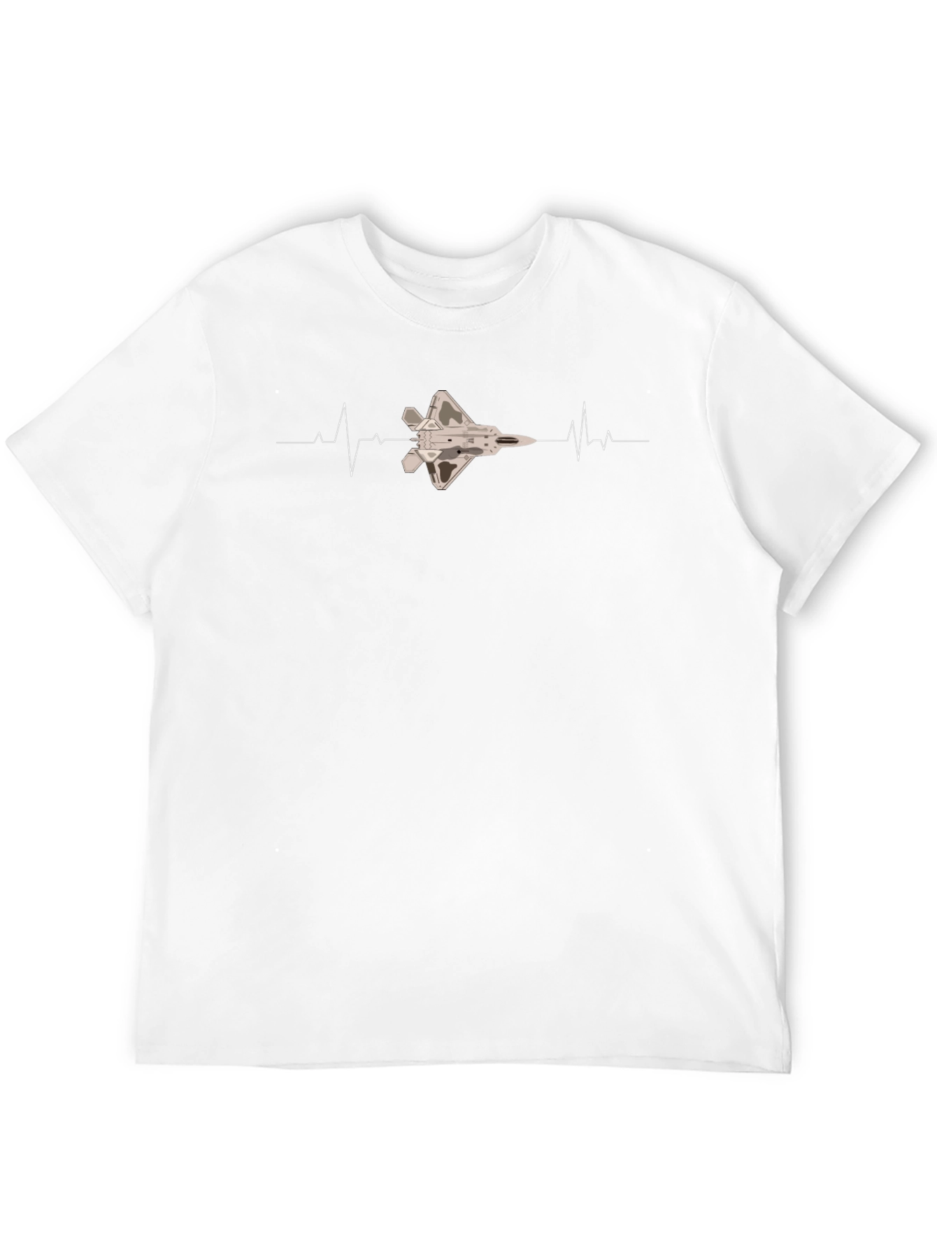 Jet Fighter Heartbeat Graphic T-Shirt