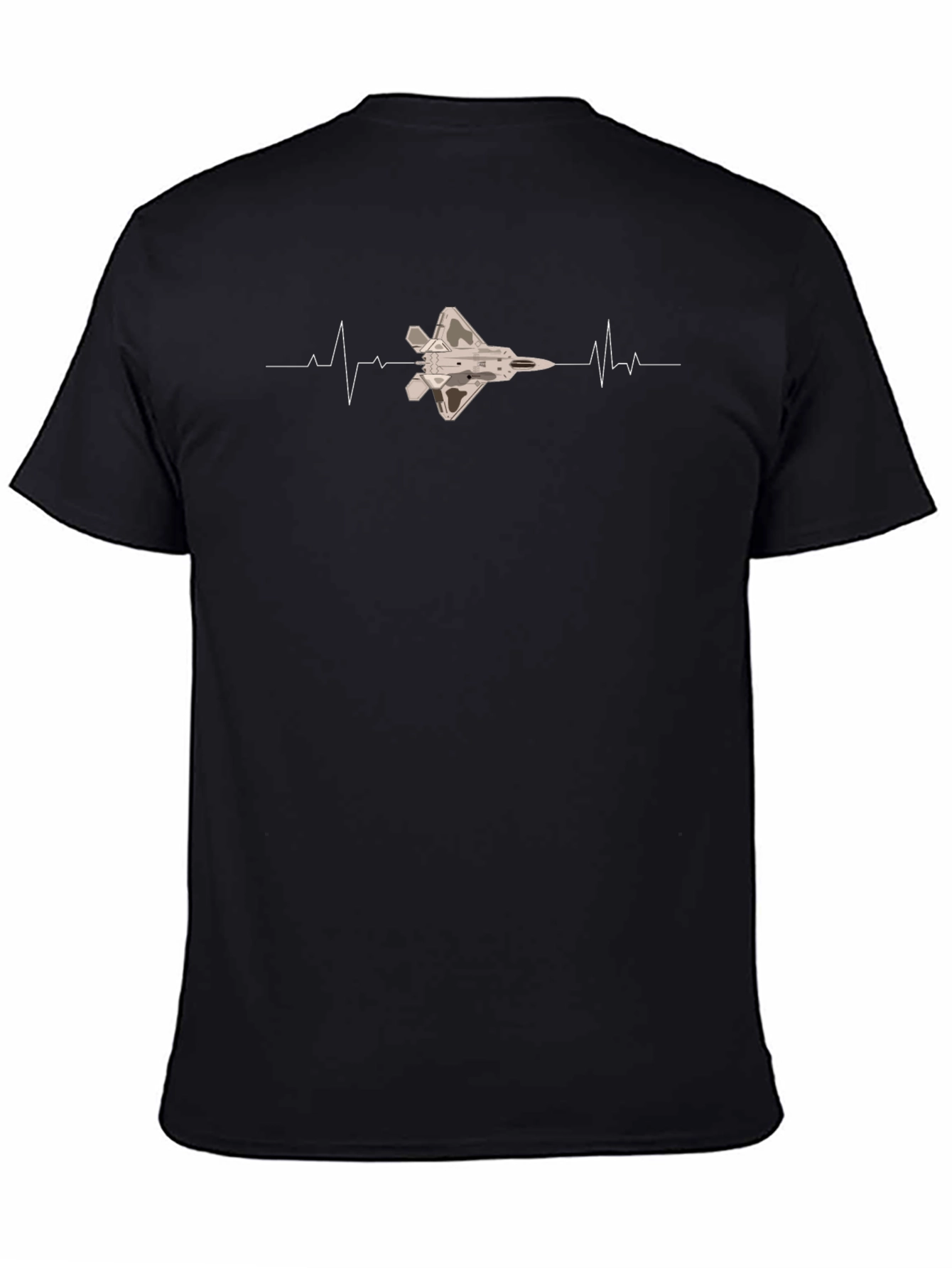 Jet Fighter Heartbeat Graphic T-Shirt