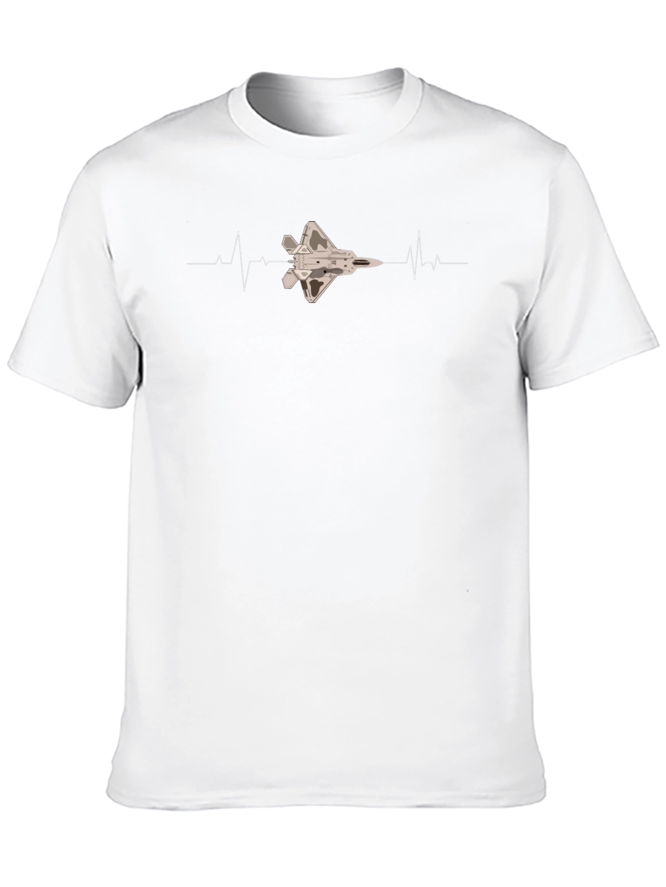 Jet Fighter Heartbeat Graphic T-Shirt