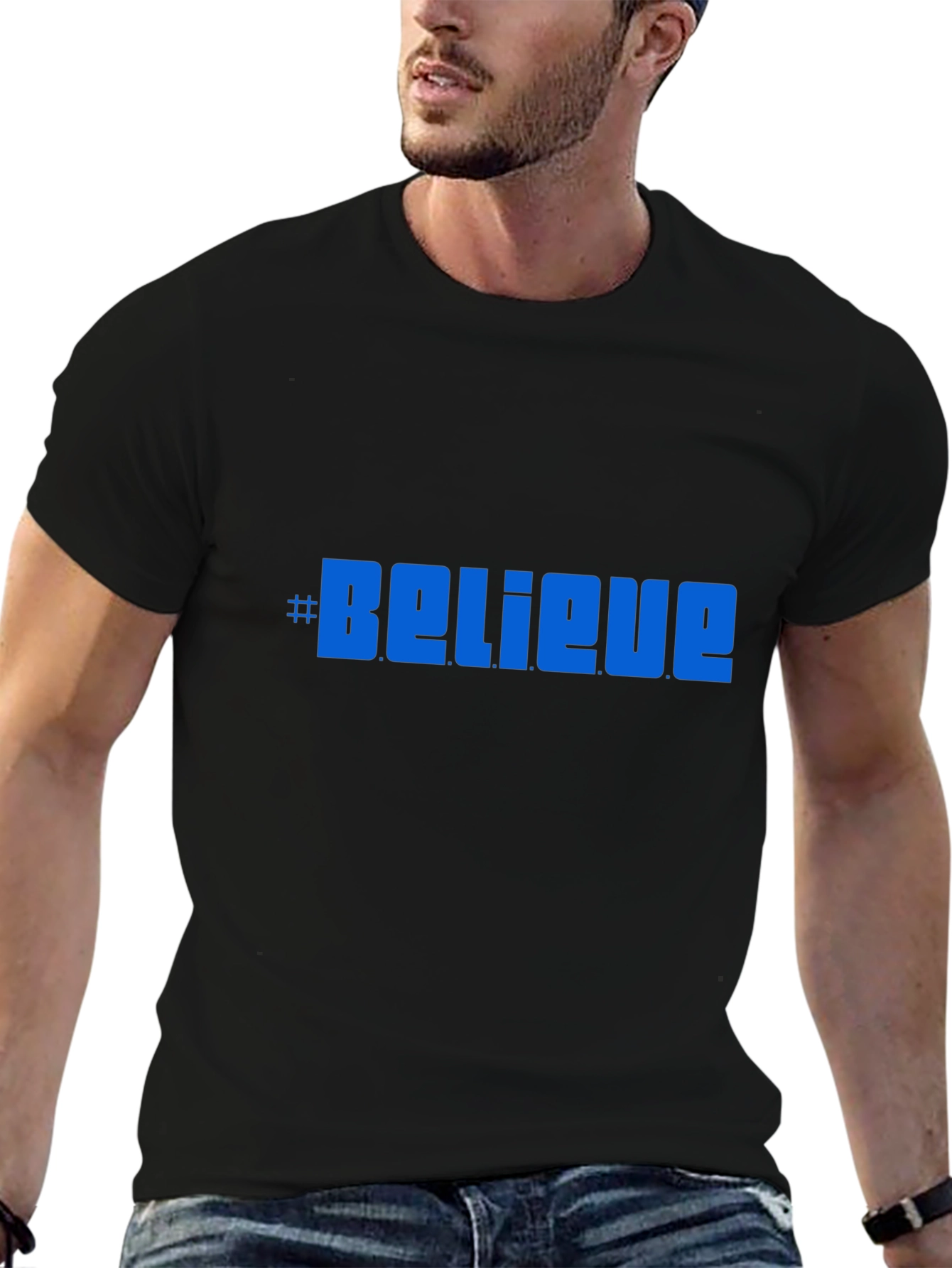 Believe Graphic Tee -  Comfortable Black T-Shirt