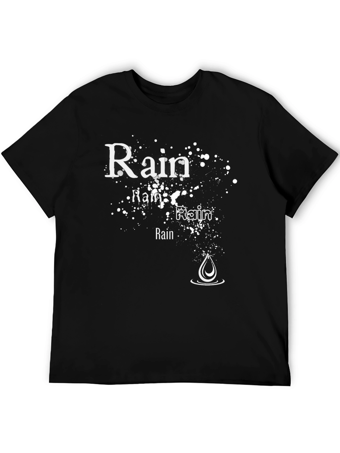 Rain Graphic Black T-Shirt