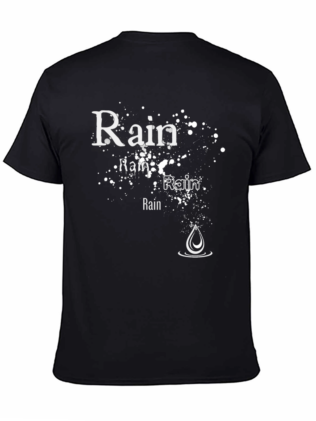Rain Graphic Black T-Shirt