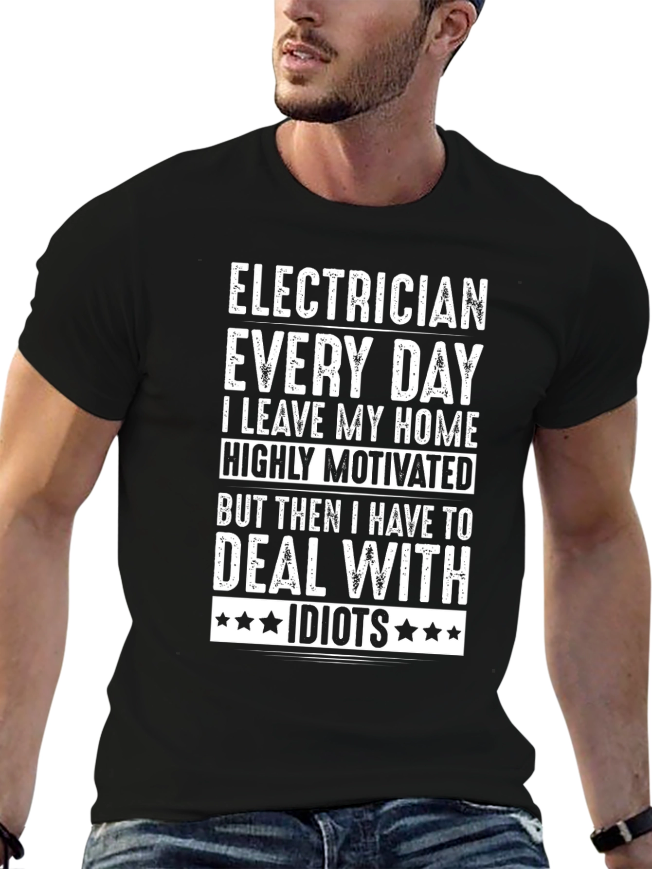 Electrician Humor Graphic Tee - Highly Motivated T-Shirt
