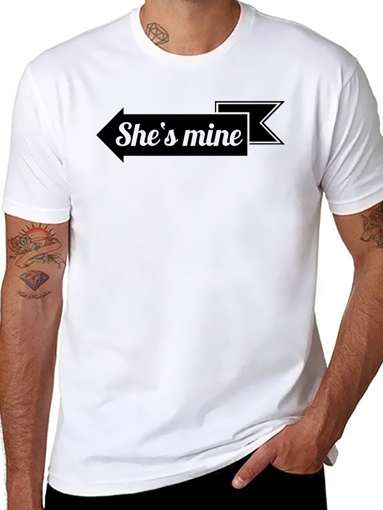Shes Mine T-Shirt - Black Arrow Graphic Tee