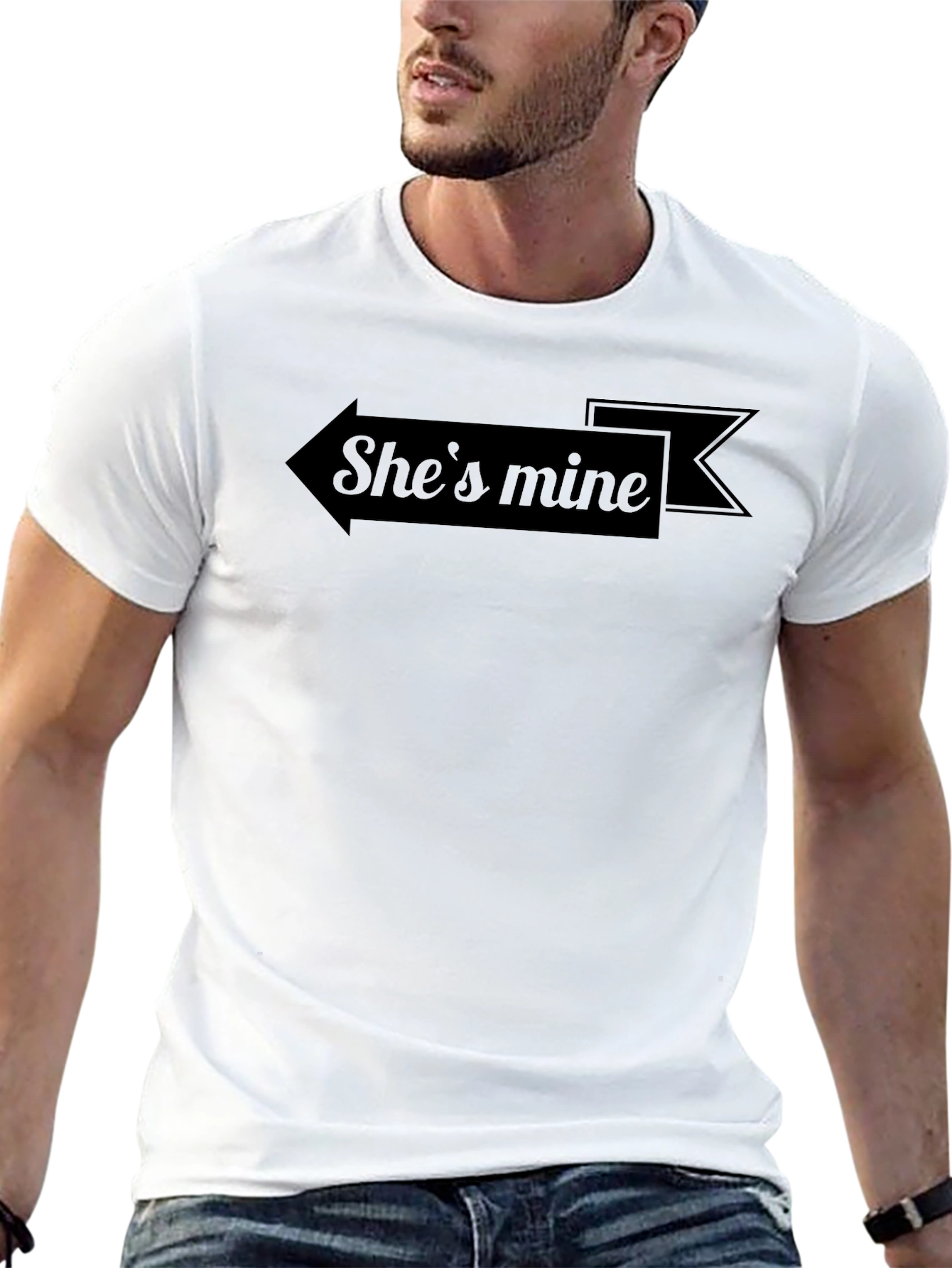 Shes Mine T-Shirt - Black Arrow Graphic Tee