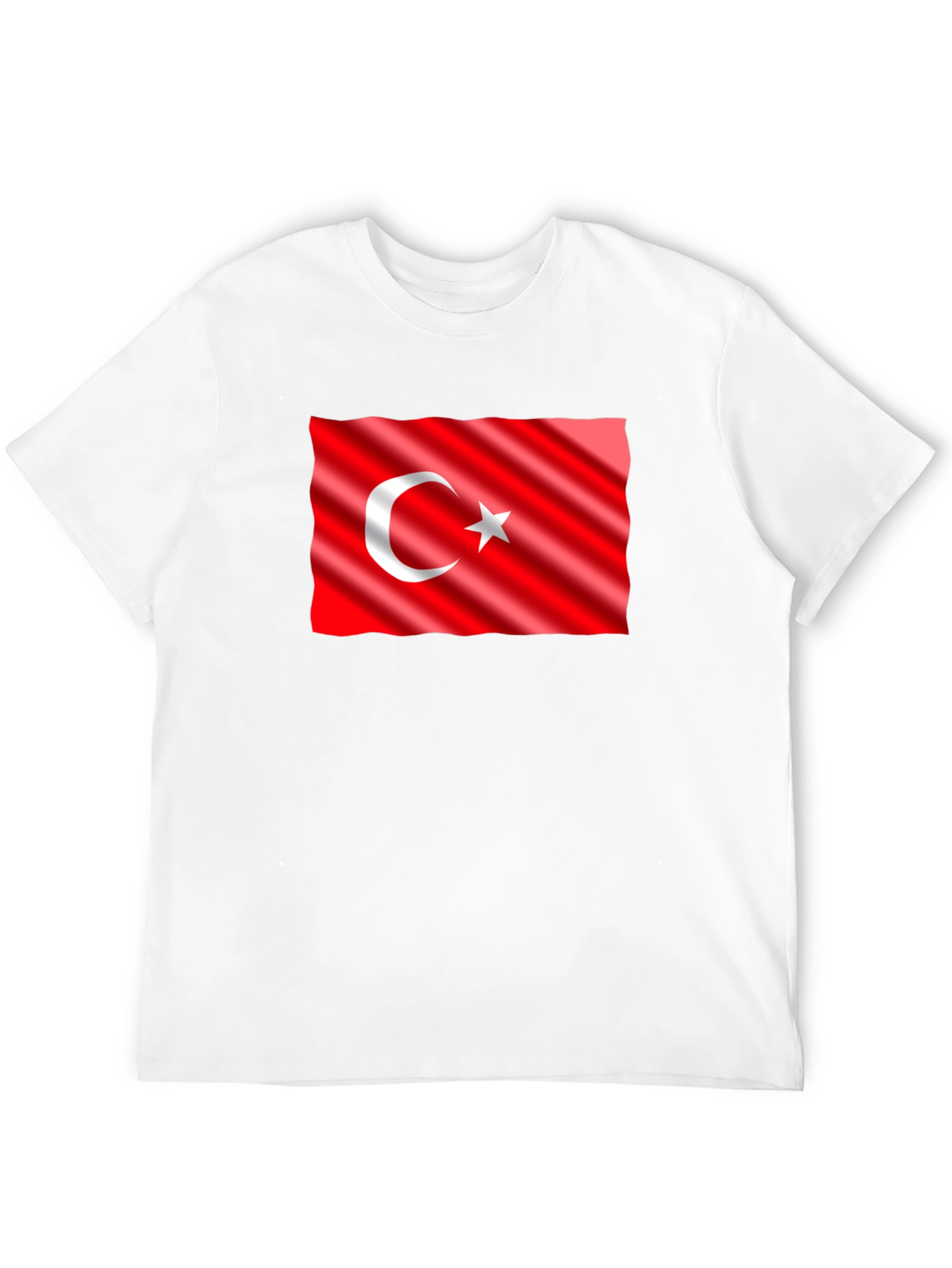 Turkey Flag Graphic Tee - Black Cotton T-Shirt
