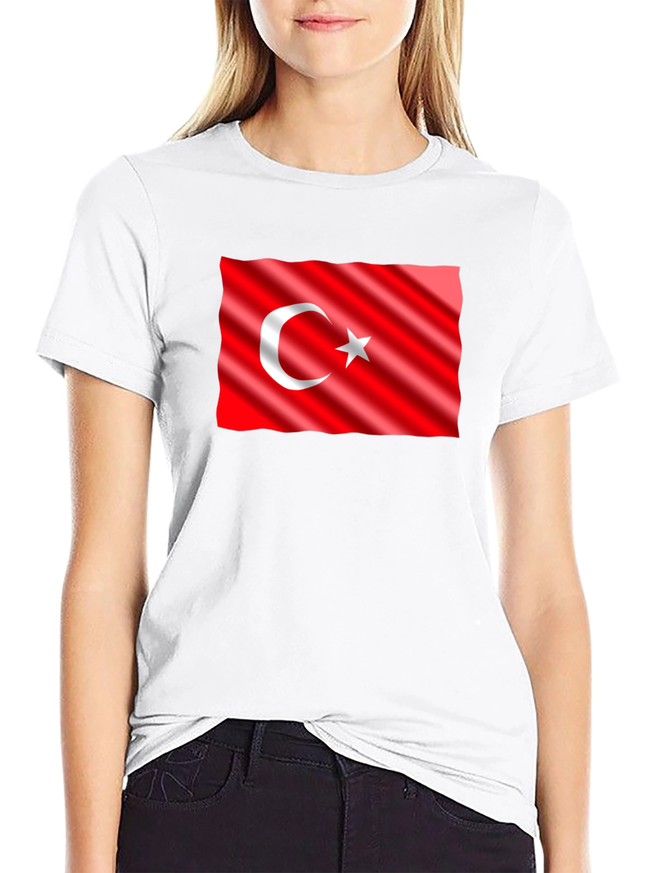 Turkey Flag Graphic Tee - Black Cotton T-Shirt
