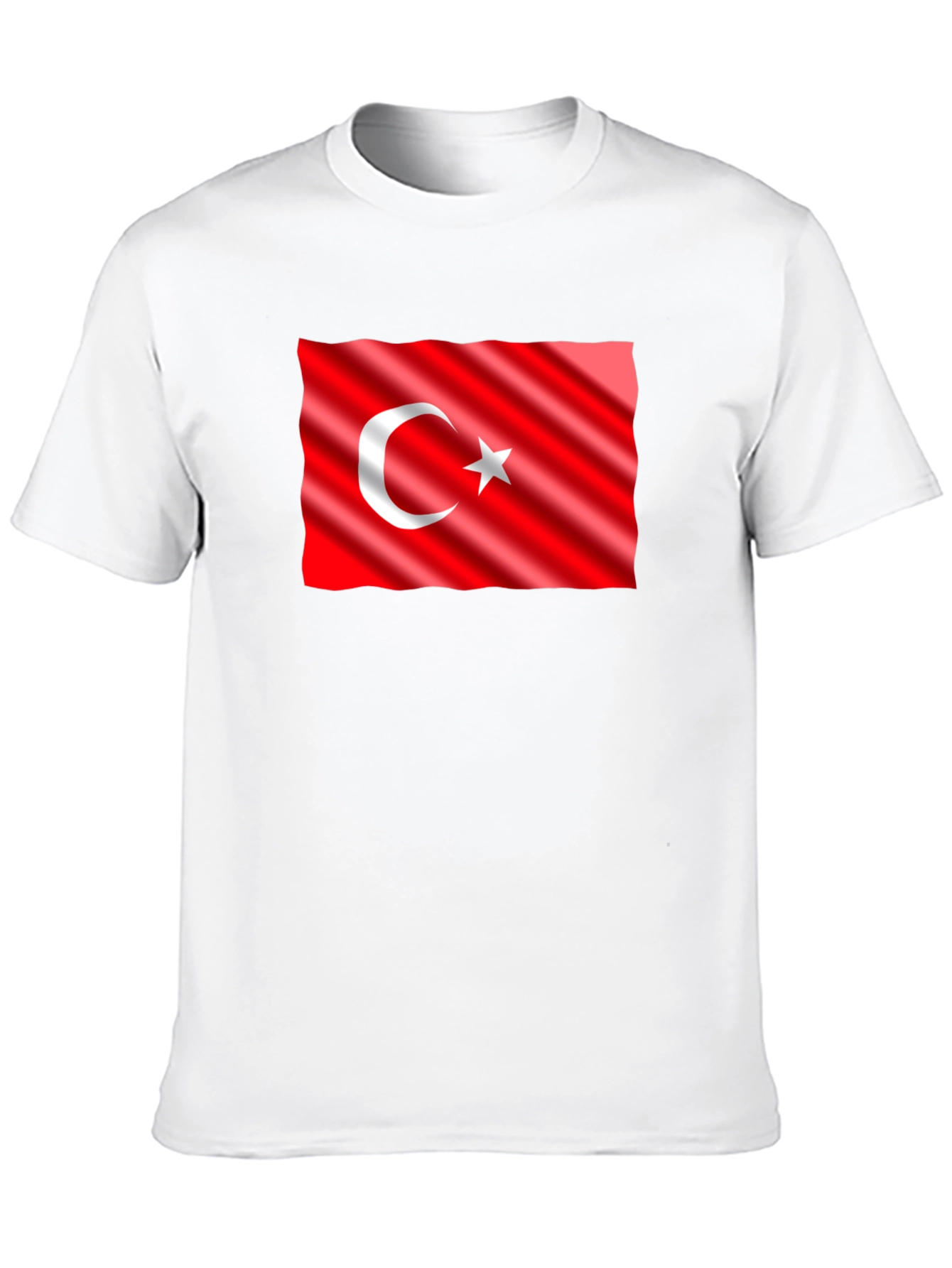 Turkey Flag Graphic Tee - Black Cotton T-Shirt
