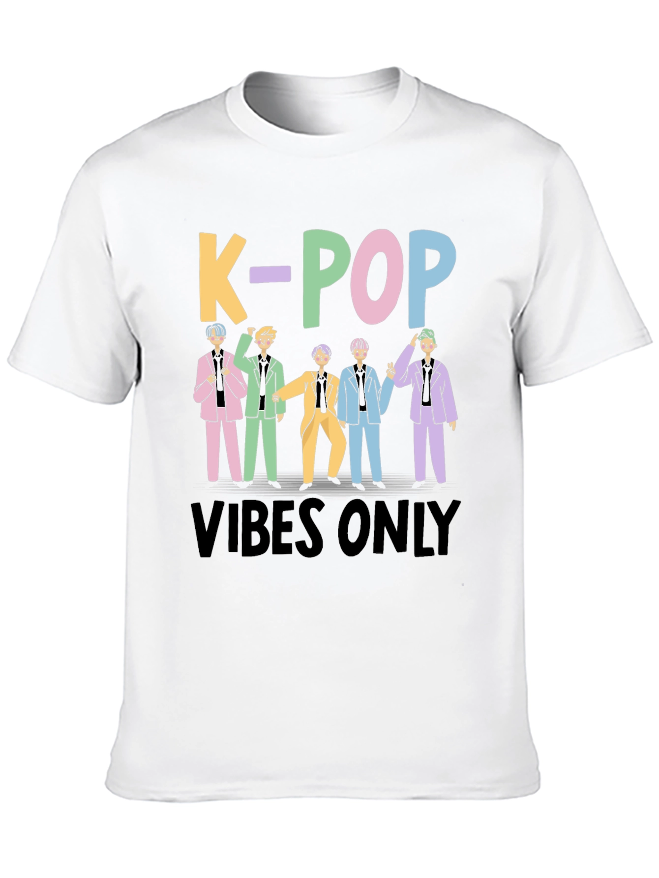 K-Pop Vibes Only Black T-Shirt